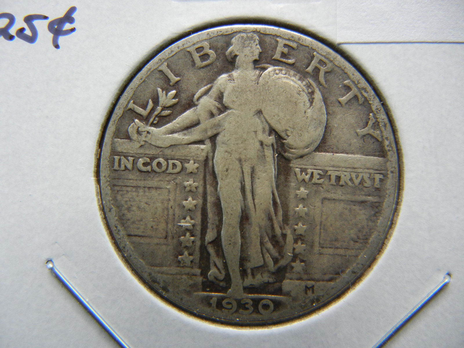 1930 Standing Quarter  . Fine. (1 of 3)