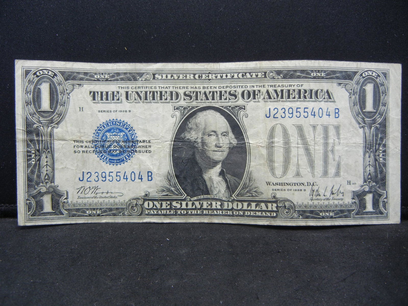 1928-B $1 Silver Certificate.  Another famous Funny (1 of 3)