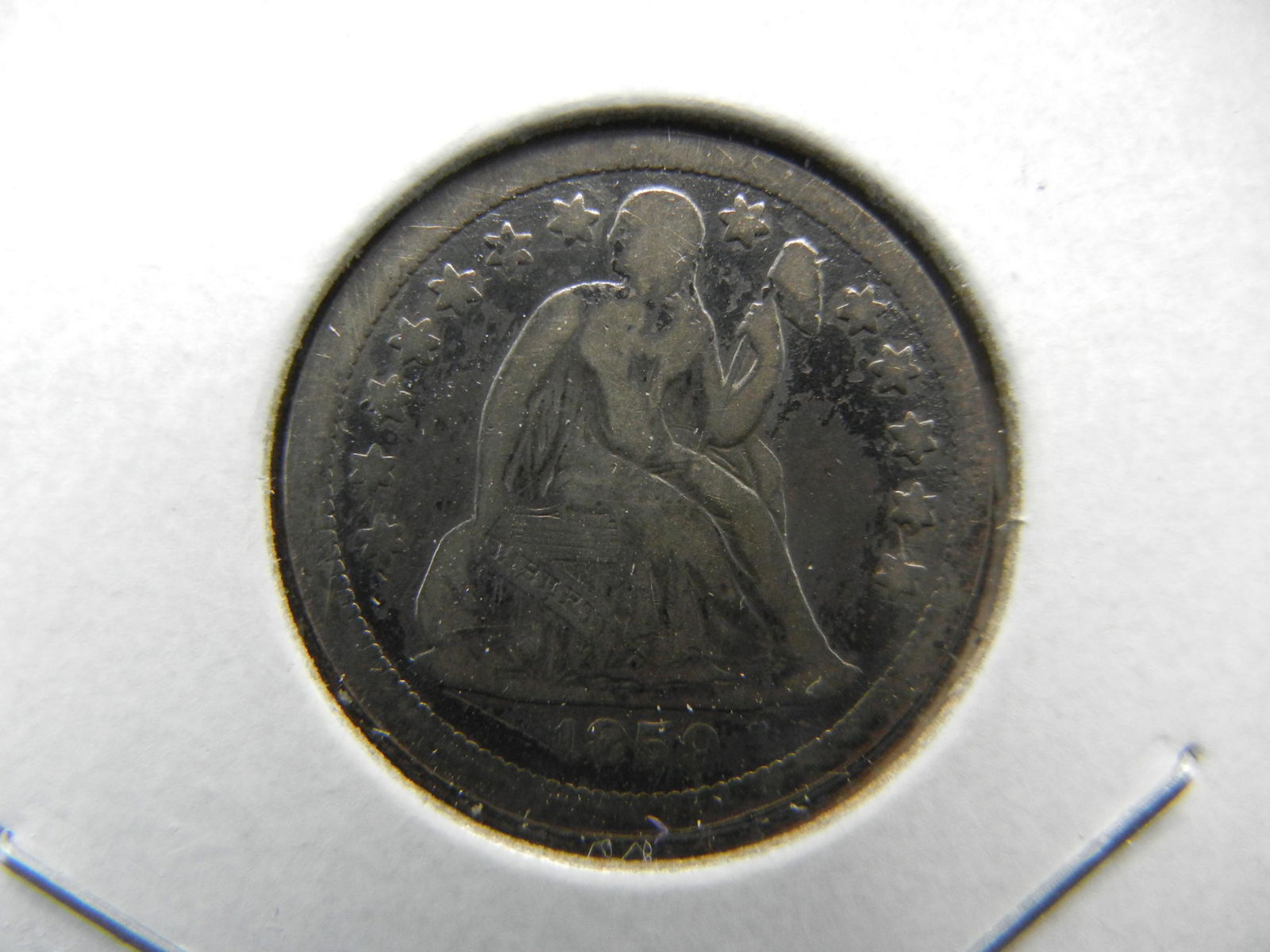 1859 Seated Dime.  Fine. (1 of 3)