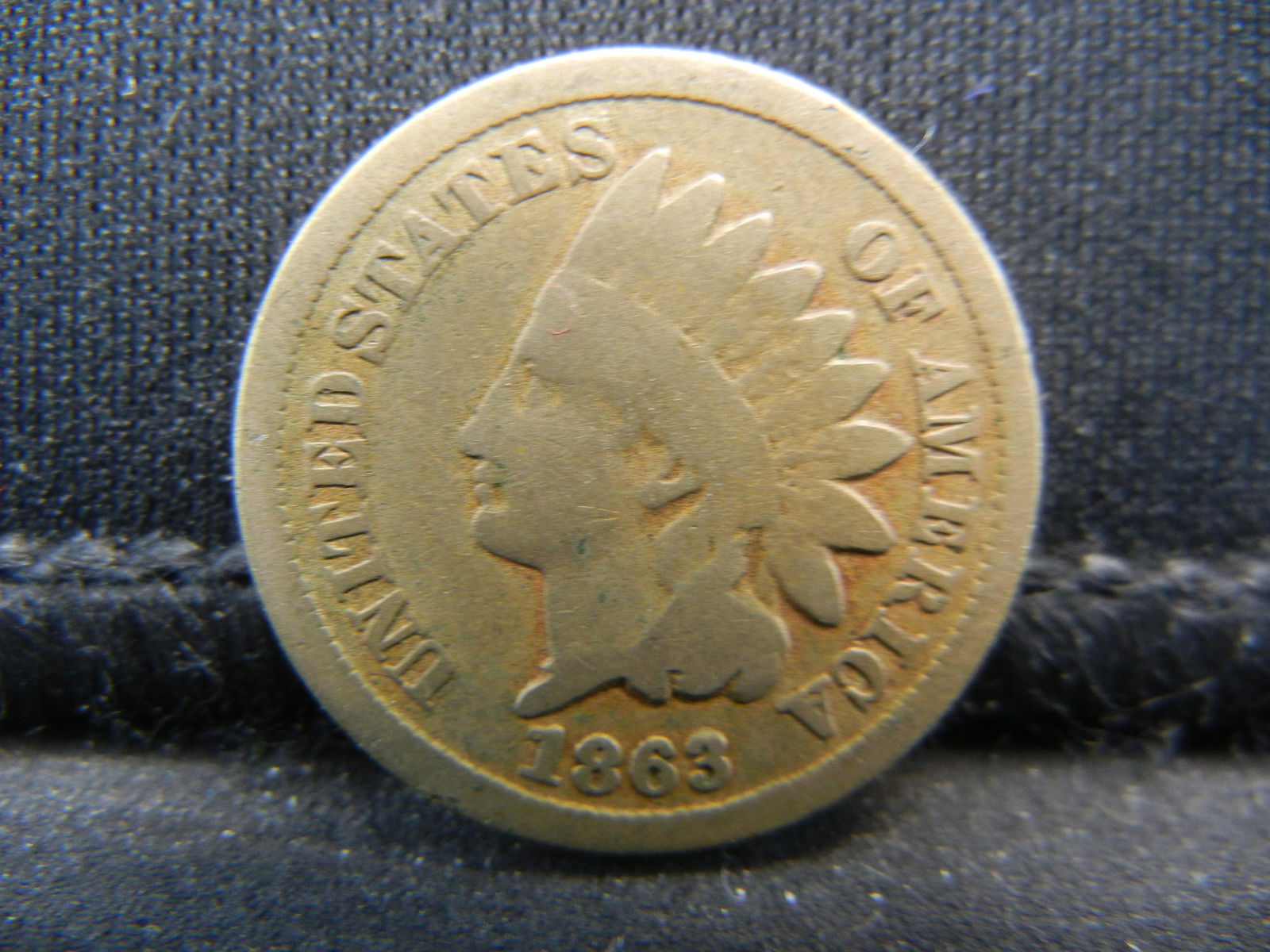 1863 Copper Nickel Indian Head Cent.  Civil War Year. (1 of 2)