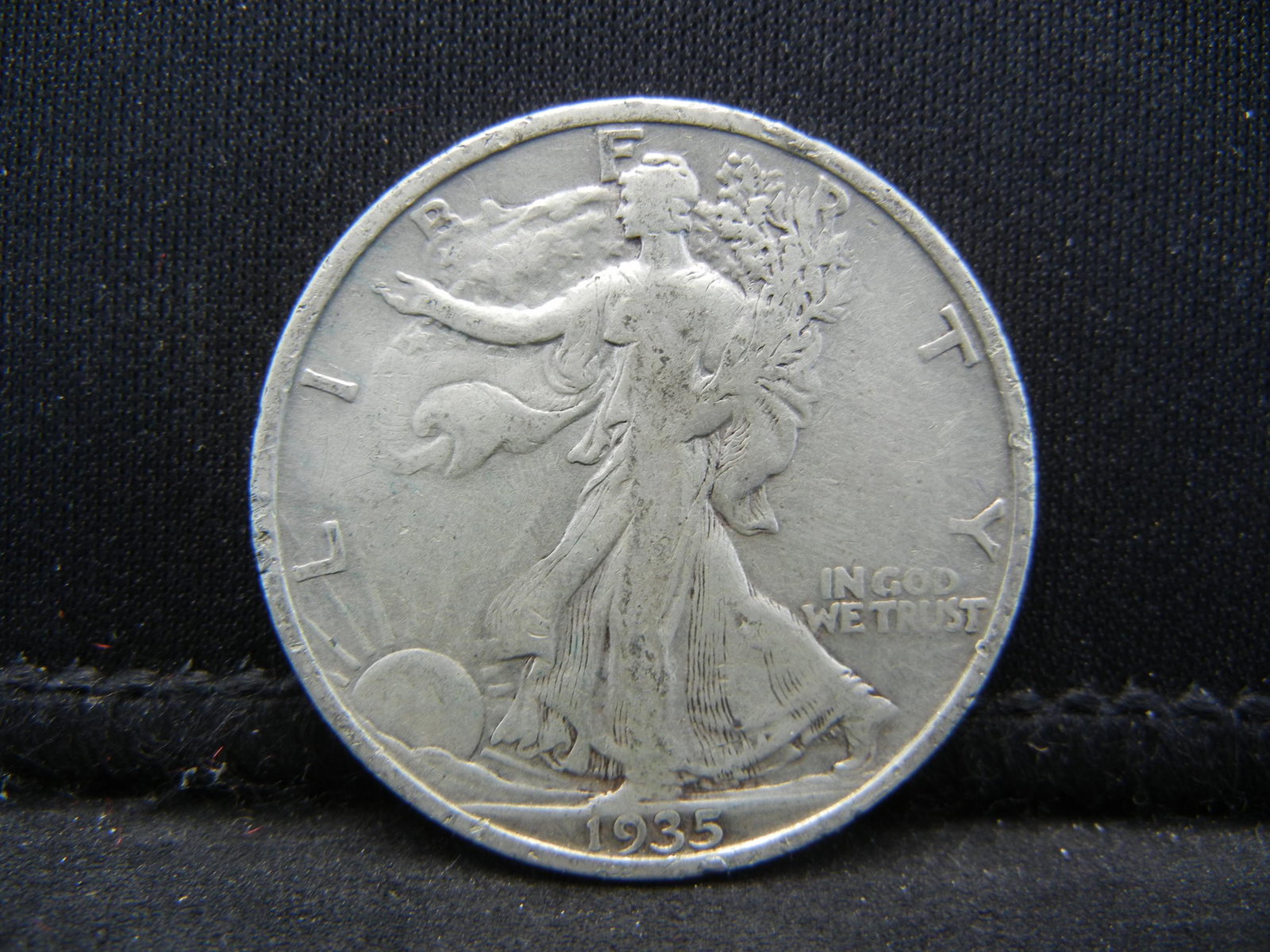 1935-S SILVER LIBERTY (90%) HALF, ONLY 3.8 MILL: 1935-S SILVER LIBERTY (90%) HALF, ONLY 3.8 MILL MINTED/84 YRS OLD