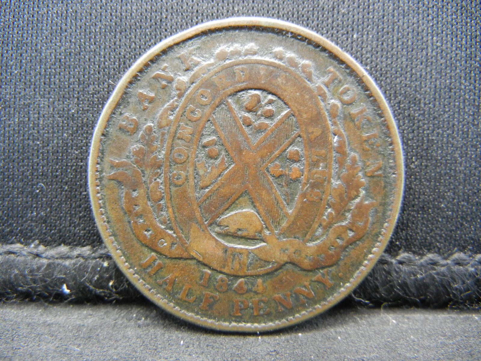 1844 Canada Half Penny Token - Bank of Montreal (1 of 2)