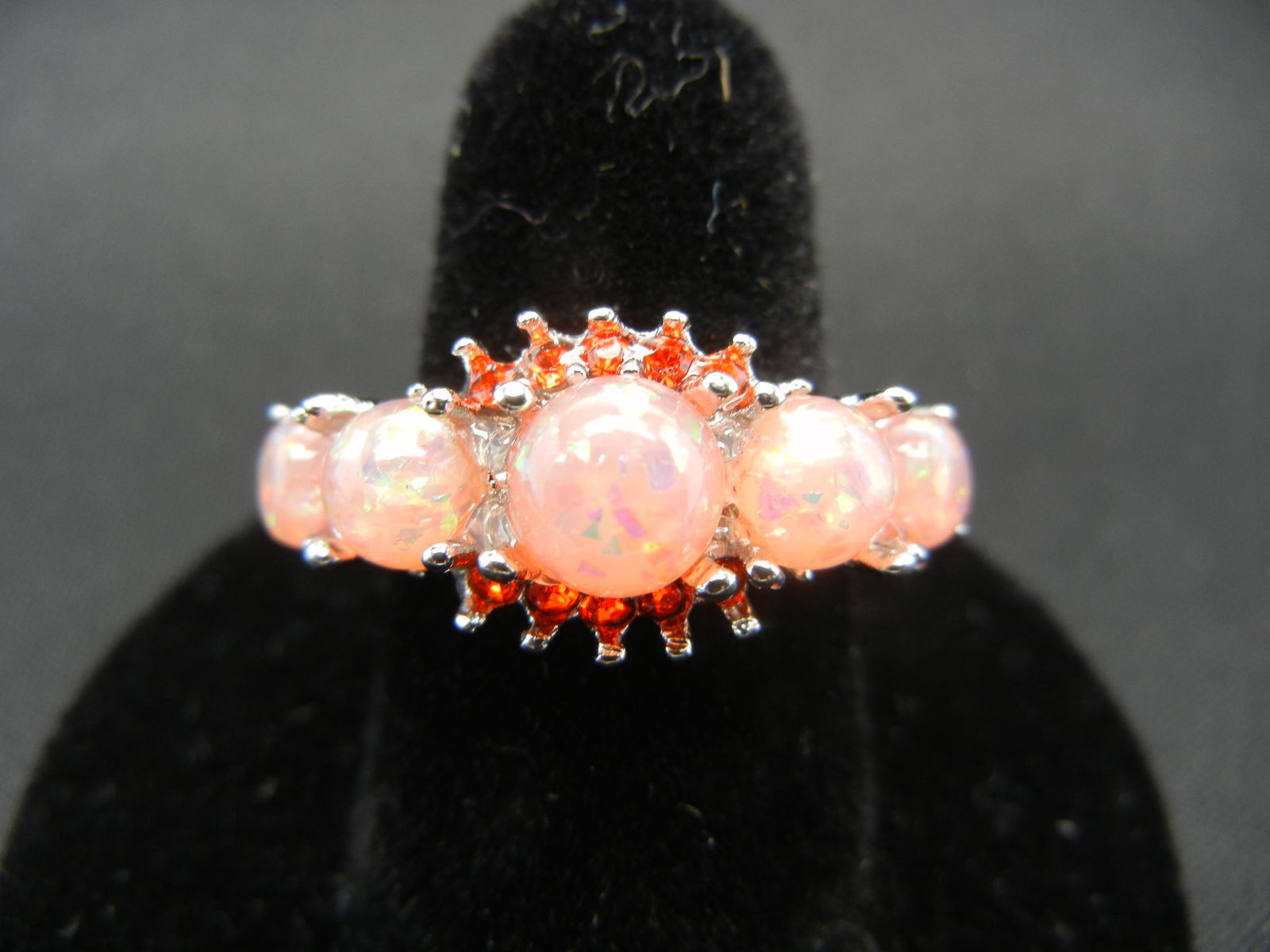 WOMAN'S ORANGE FIRE OPAL RING (SIZE 7), NEW/GREAT GIFT, (1 of 3)
