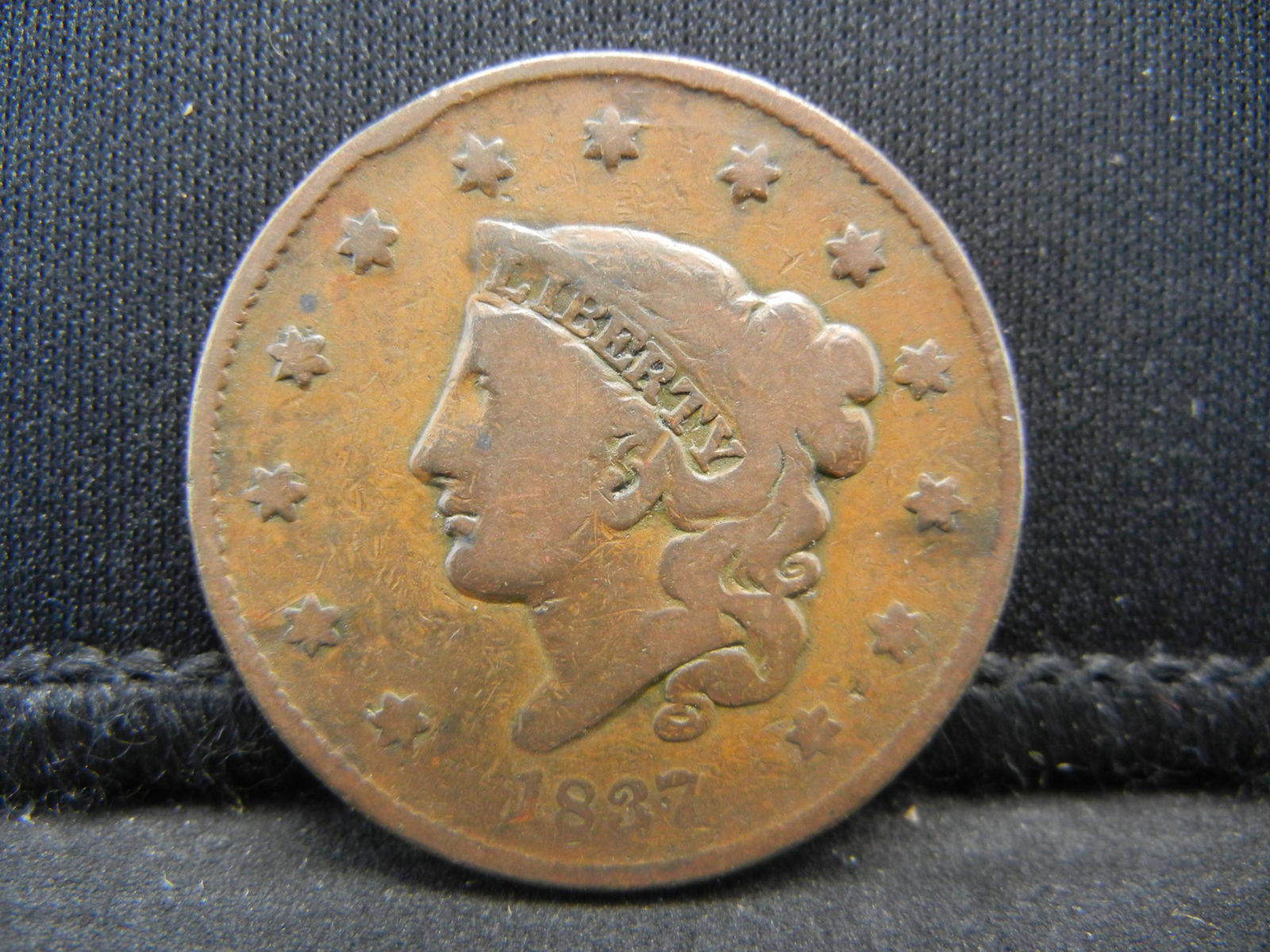 1837 Large Cent Nice Color (1 of 2)