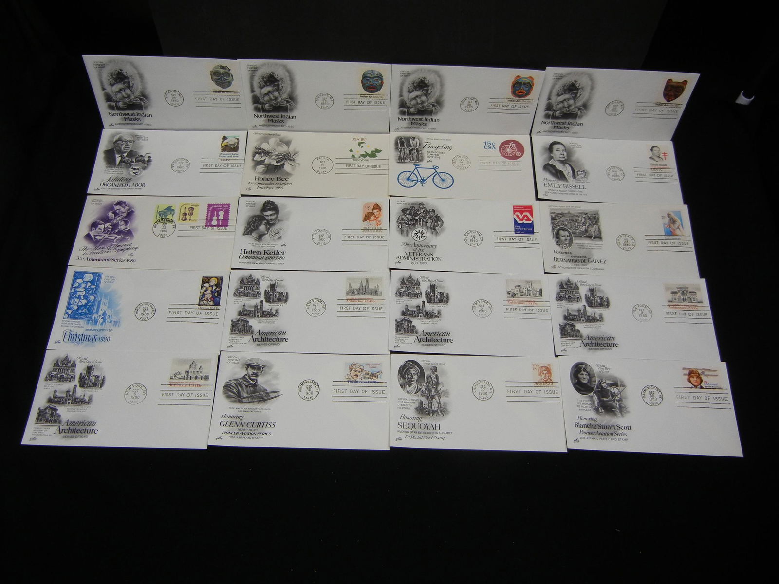 20-1980 1st Day of Issue Envelopes (1 of 8)