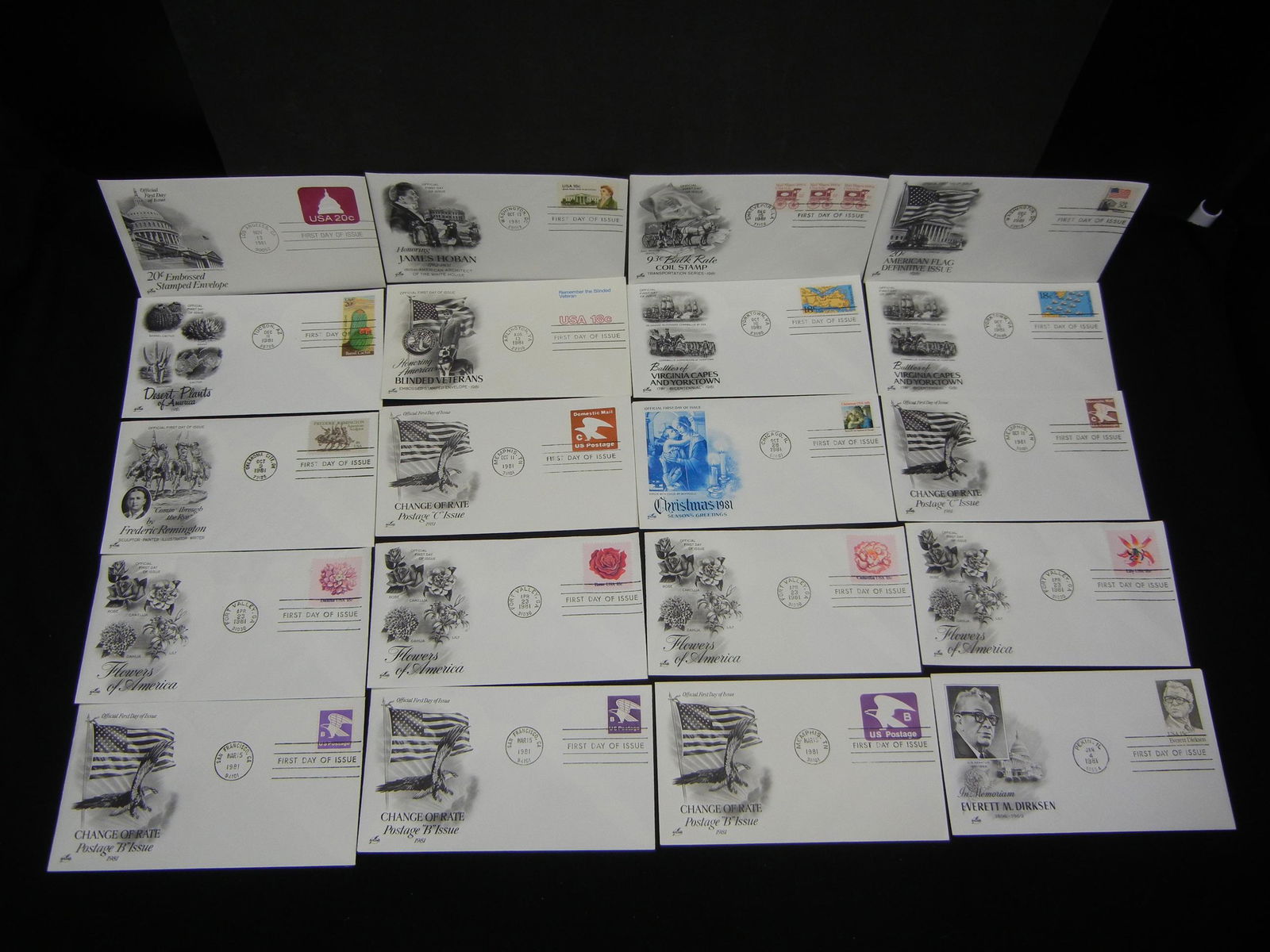 20 1981 1st Day of Issue Envelopes (1 of 8)