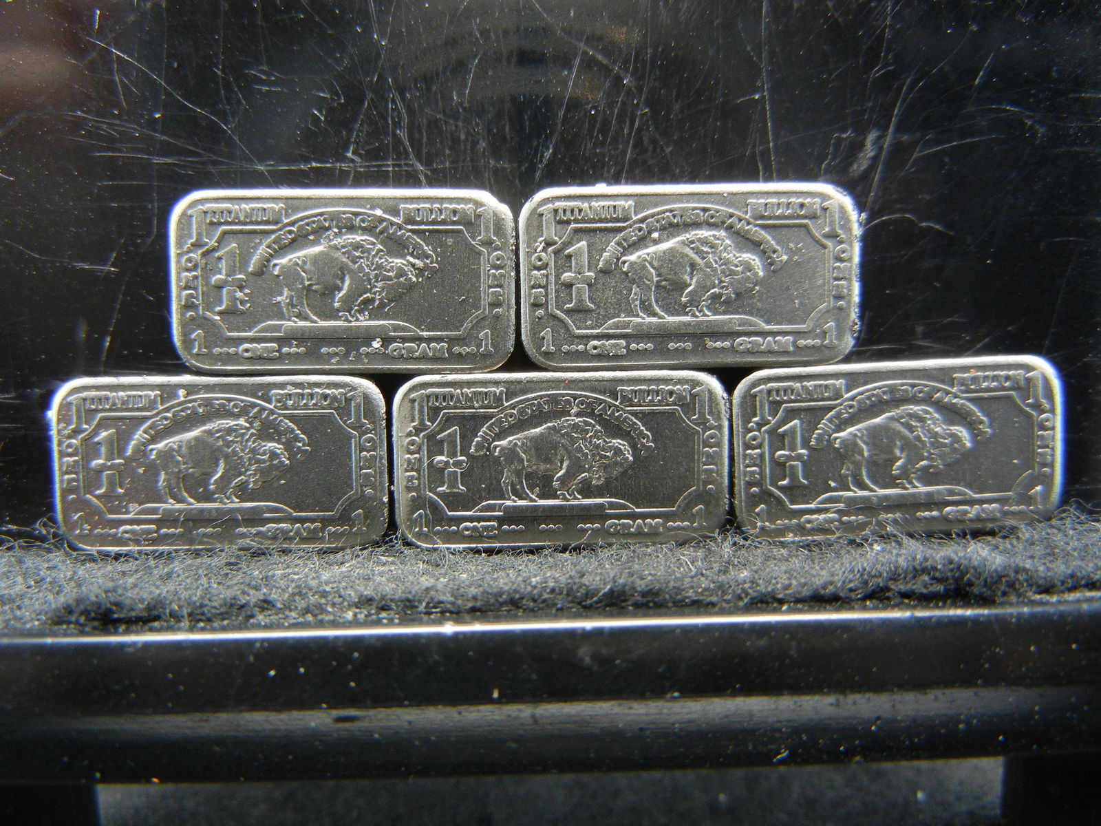 5 One Gram Titanium Bullion Bars (1 of 2)