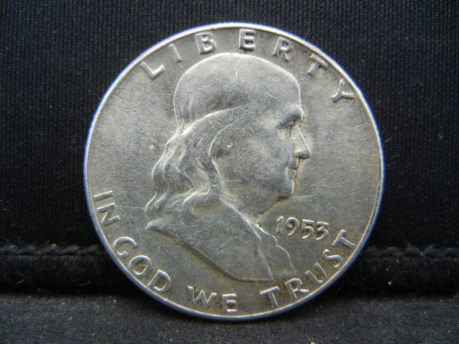 1953 SILVER FRANKLIN (90%) HALF, ONLY 2.7 MILL MINTED, (1 of 2)