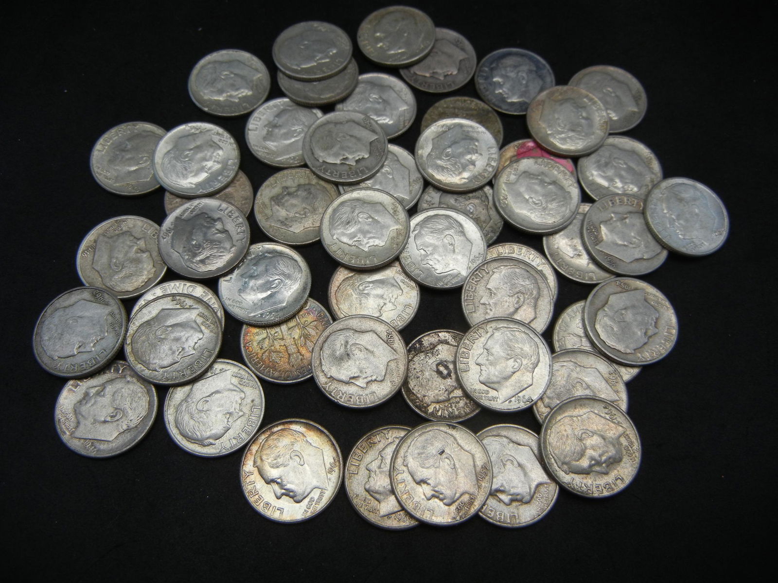 (50) 90% Silver Roosevelt Dimes (1 of 4)