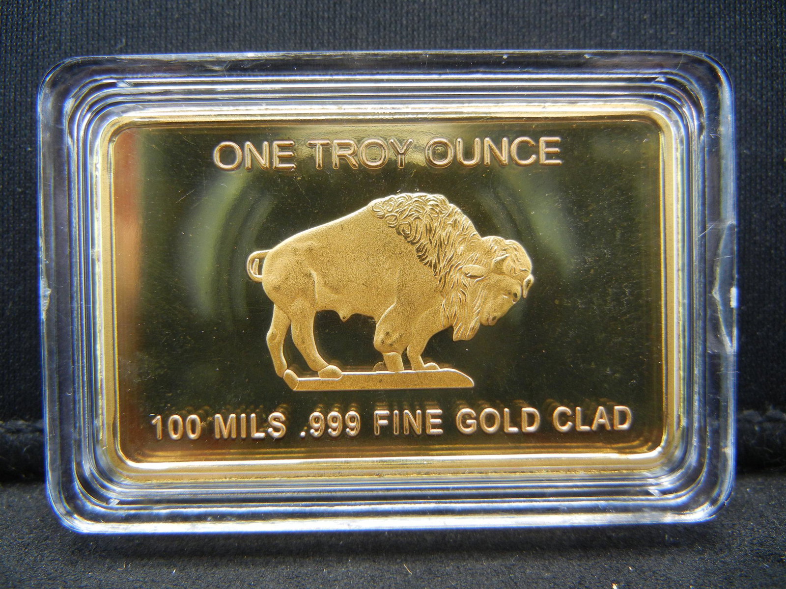 CLAD GOLD BUFFALO,100 MILS .999 FINE GOLD CLAD, 1: CLAD GOLD BUFFALO,100 MILS .999 FINE GOLD CLAD, 1 OUNCE,