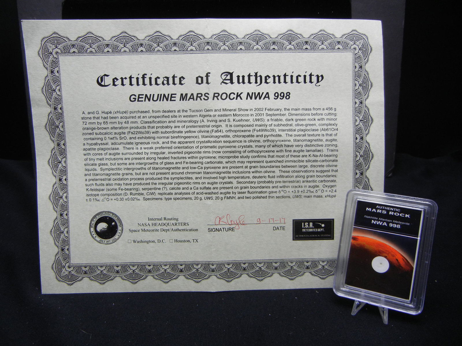 MARS ROCK, NWA 998, COE/NASA HEADQUARTERS-SPACE (1 of 6)