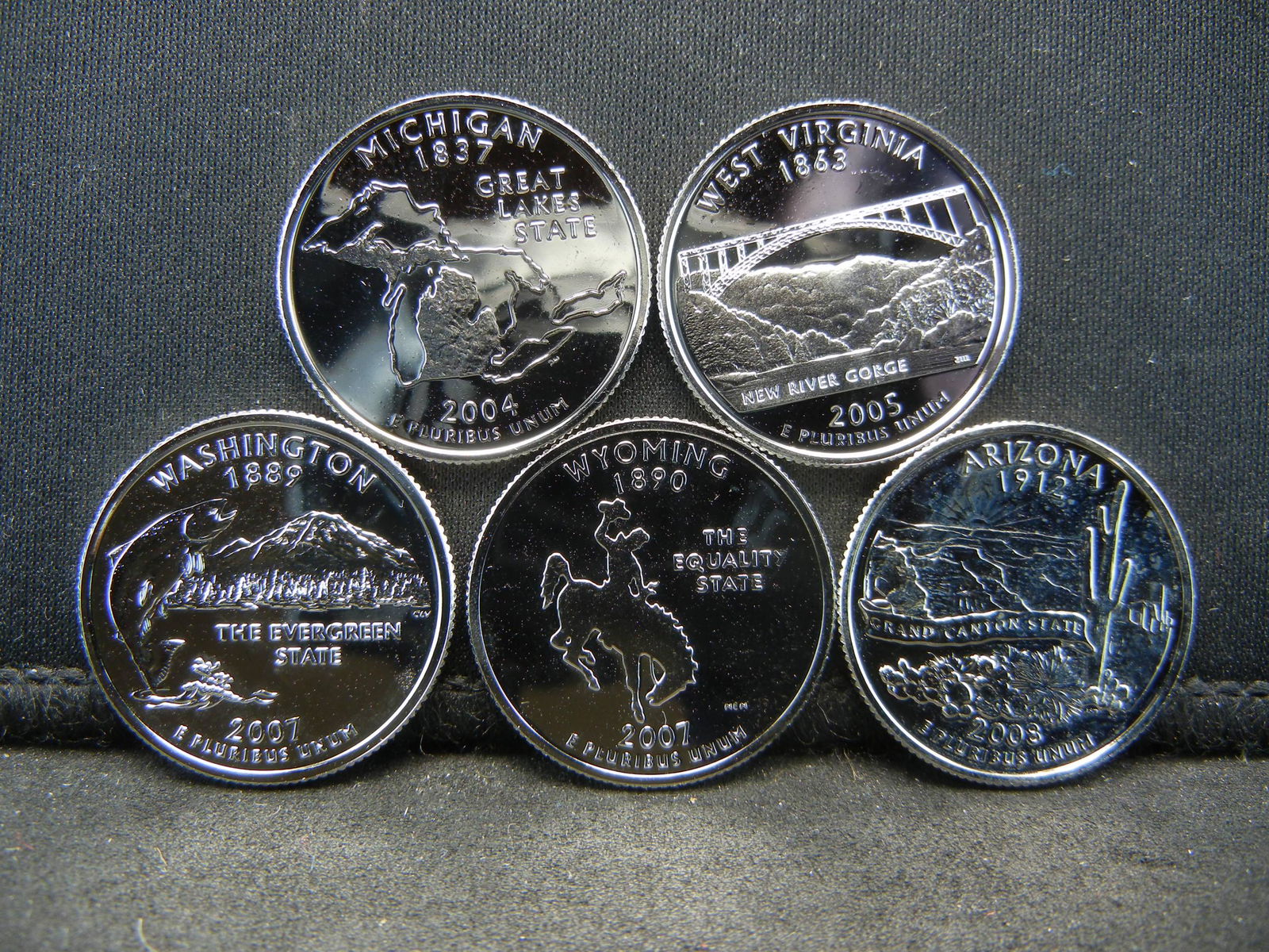 2004,05,07,08 Proof State Quarters - 90% Silver - Lot (1 of 2)