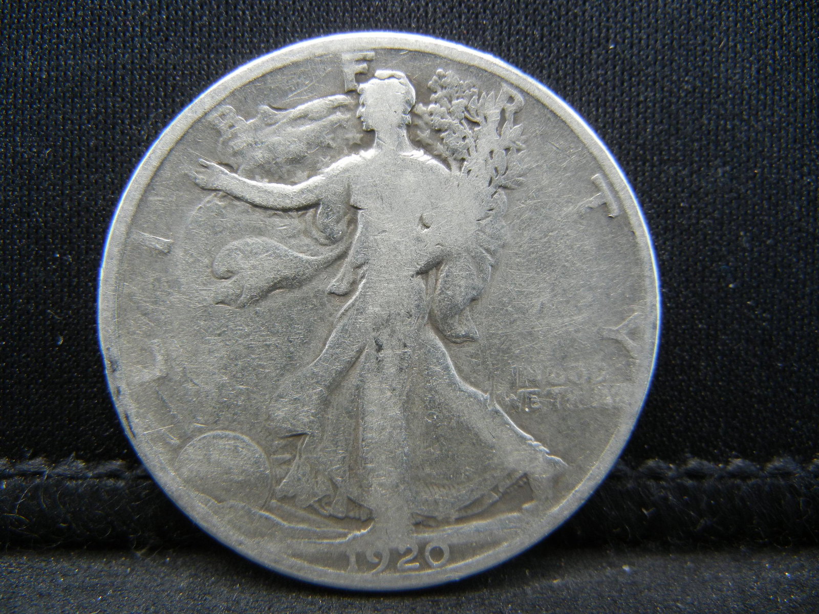 1920 SILVER (90%) LIBERTY HALF, ONLY 6.3 MILL MINTED,: 1920 SILVER (90%) LIBERTY HALF, ONLY 6.3 MILL MINTED, 1RST YEAR OF THE ROARING 20'S, NEARLY 1 CENTURY OLD