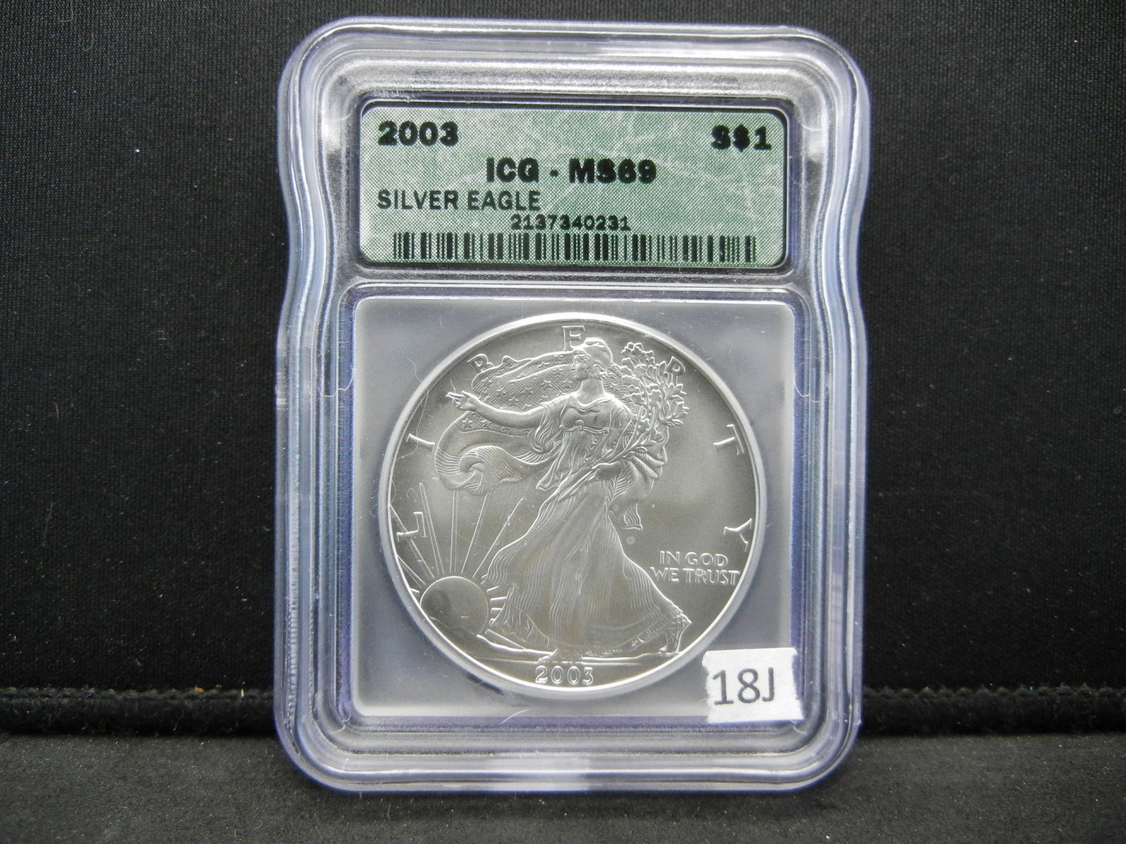 2003 Silver Eagle MS69 ICG (1 of 4)