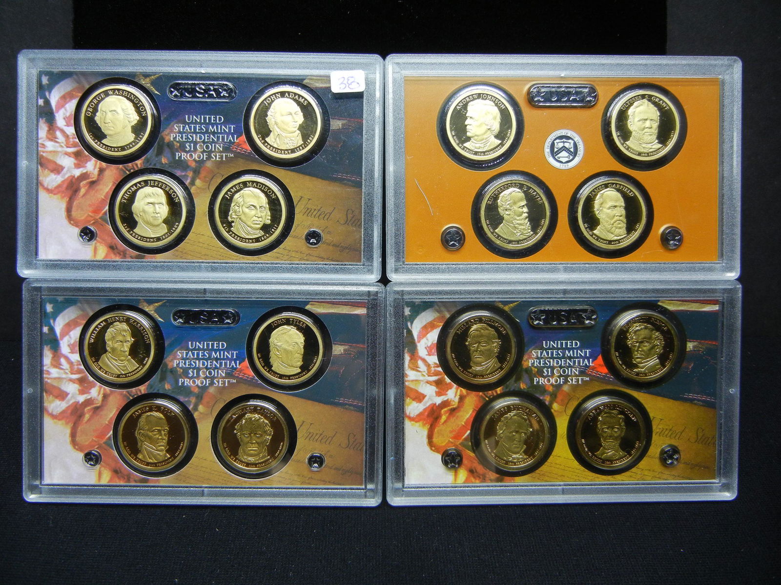 4 Sets, 16 Coin Proof Presidential Set, 2007, 2009, (1 of 9)