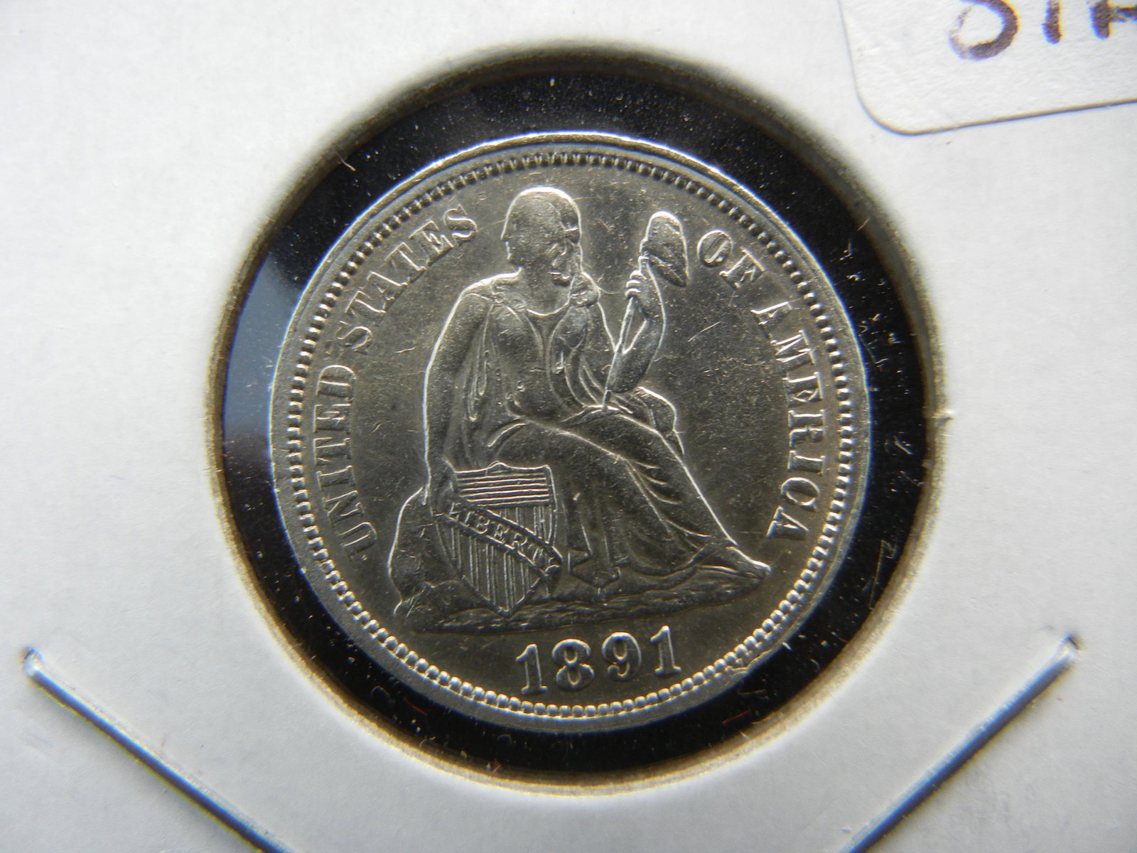 1891-O Seated Dime. Super Die Clashes. UNC (1 of 3)