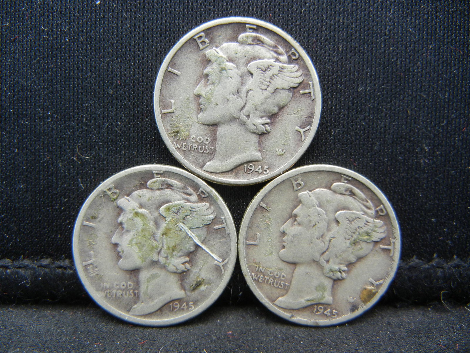 1945 P-D-S Mercury Dimes (1 of 2)