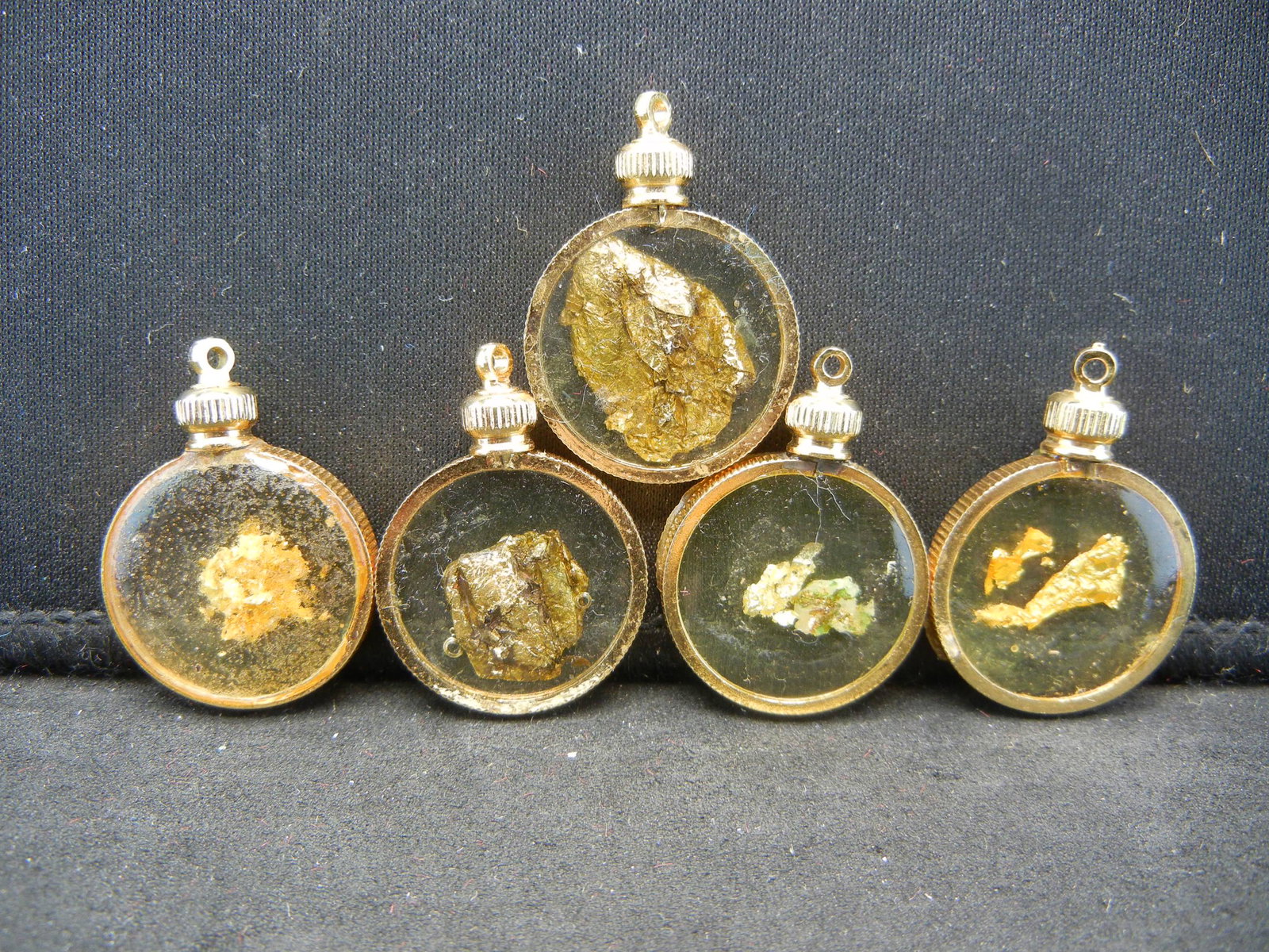 Gold Nugget Pendants - Lot of 5: Gold Nugget Pendants - Lot of 5