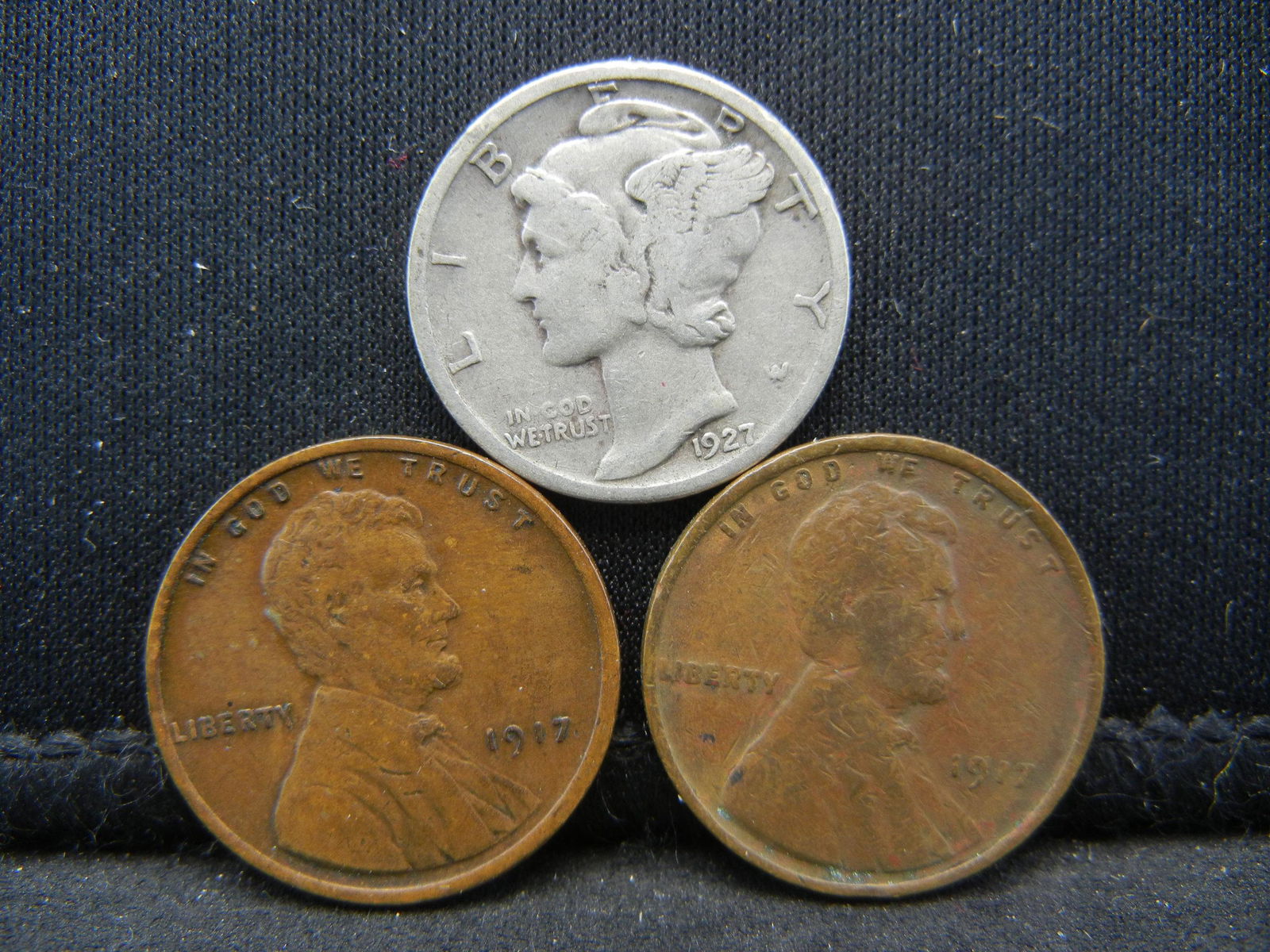 1917 wheat Cents. 1927 Mercury Dime (1 of 2)