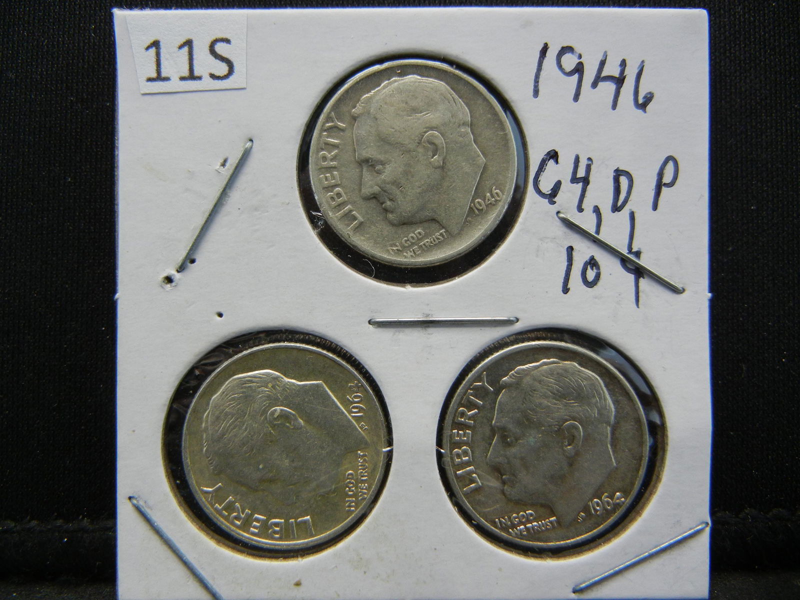 1946, 64-P,D Roosevelt Dimes (1 of 2)