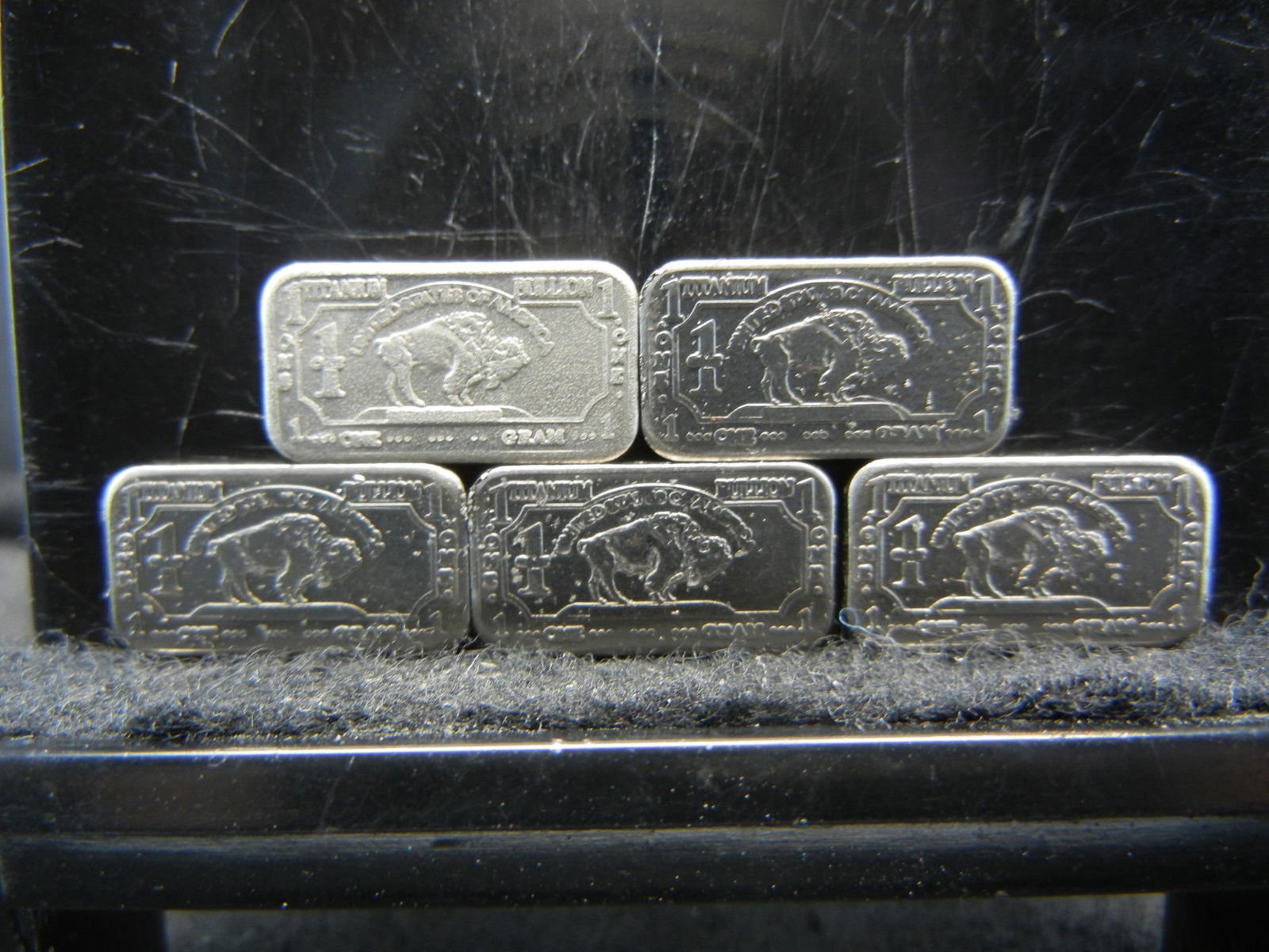 5 One Gram Titanium Bullion Bars (1 of 2)