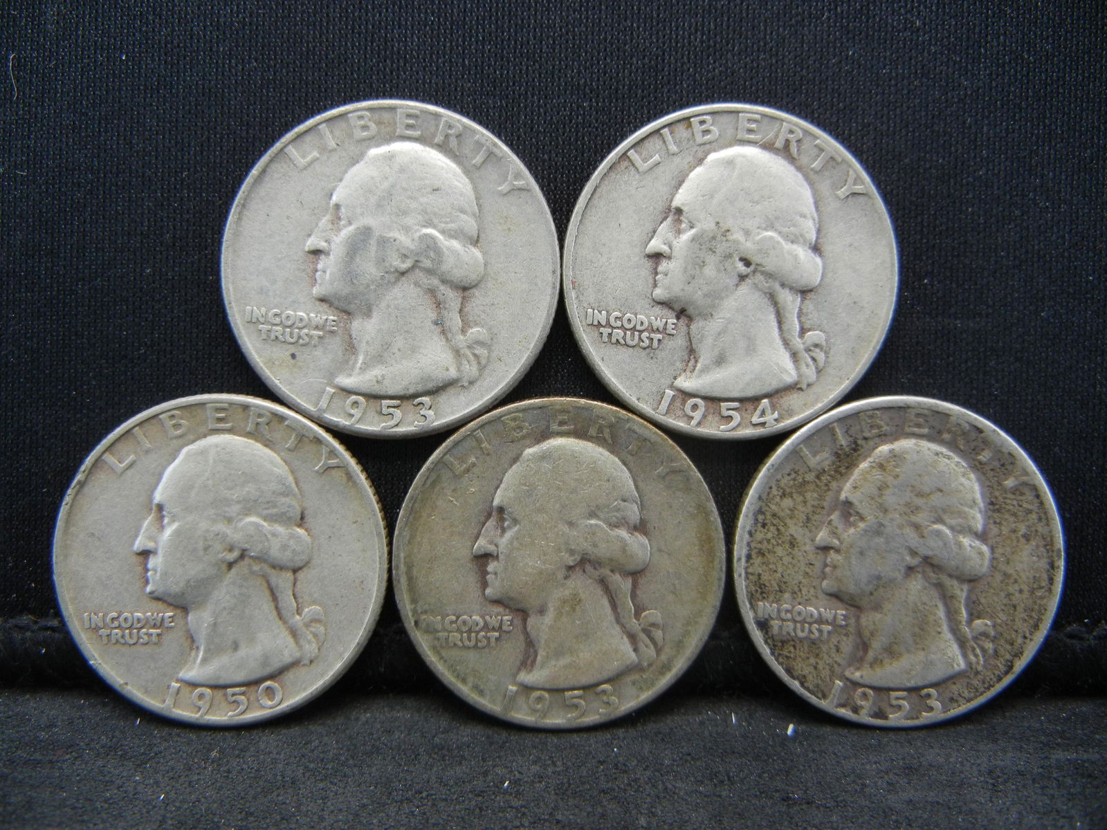 (5) Mixed Date 90% Silver Washington Quarters (1 of 2)