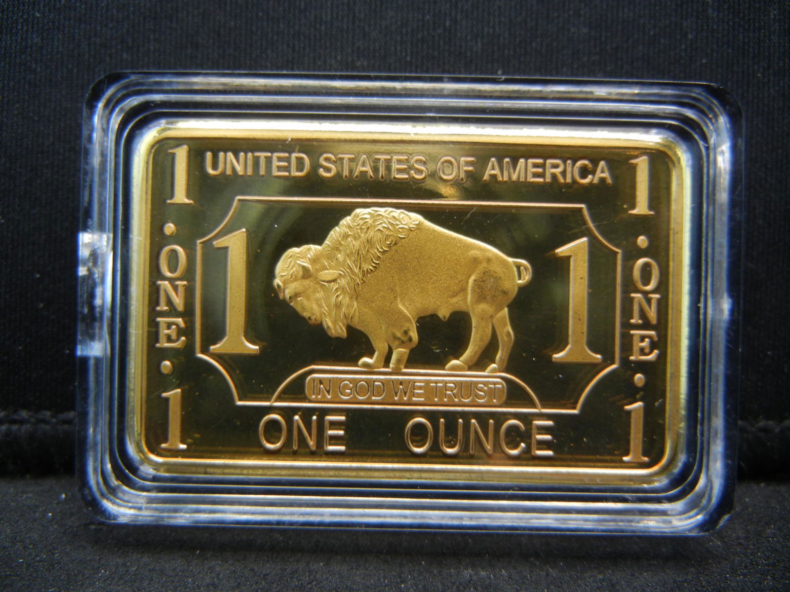 CLAD GOLD BUFFALO,100 MILS .999 FINE GOLD CLAD, 1 (1 of 2)