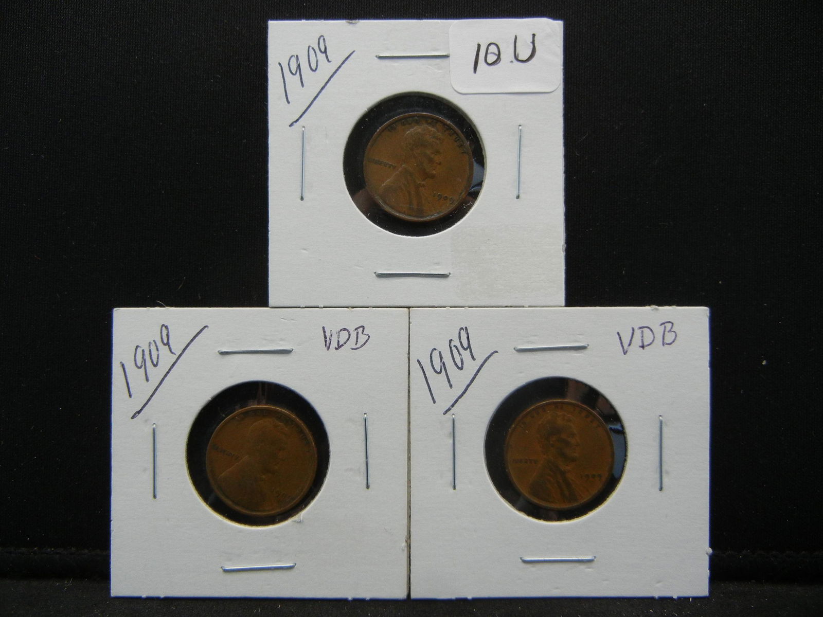 3-1909 VDB Semi Key Lincoln Cents all in Very Nice (1 of 5)
