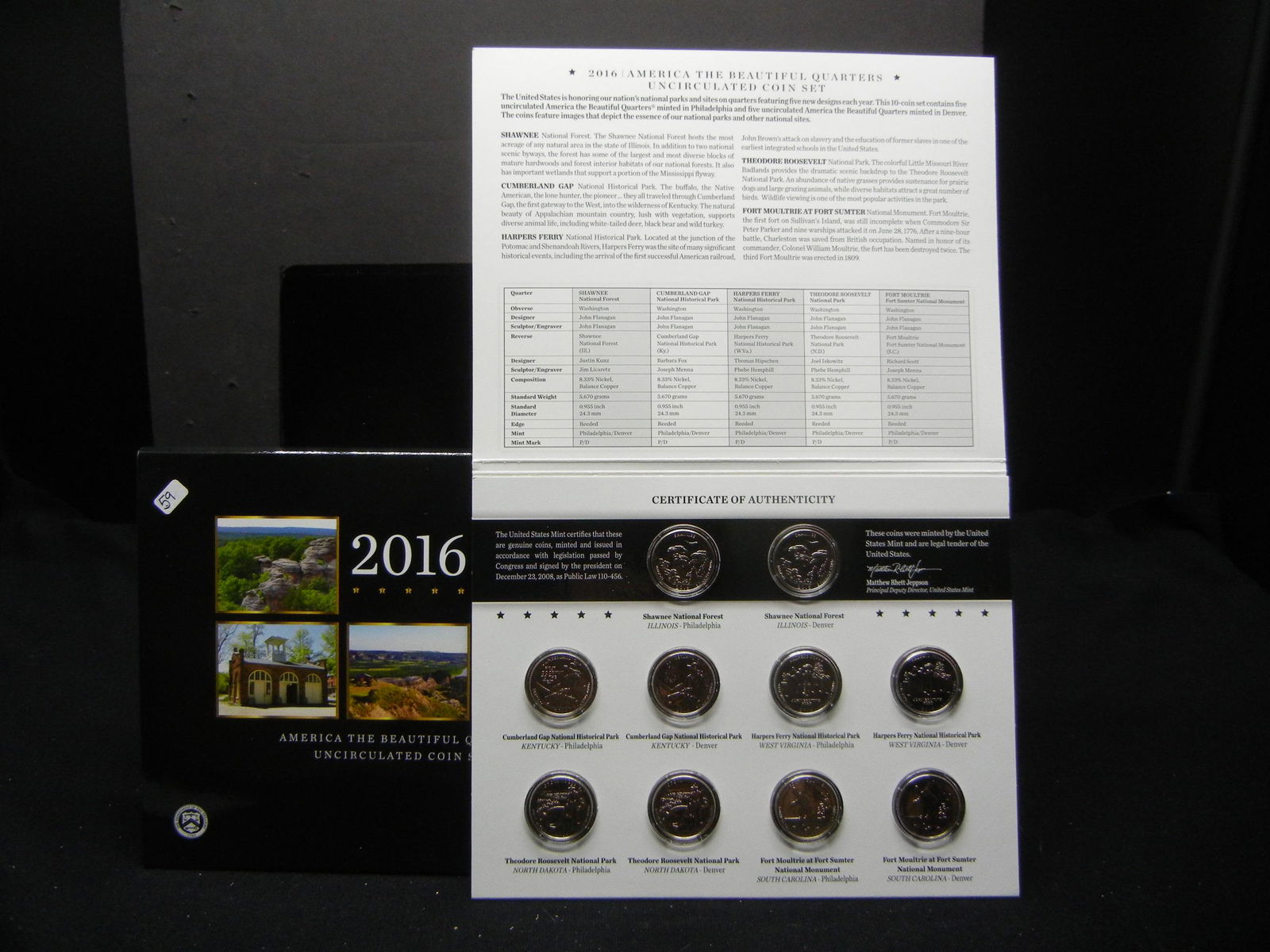2016 US MINT Quarter set. Original set. (1 of 4)
