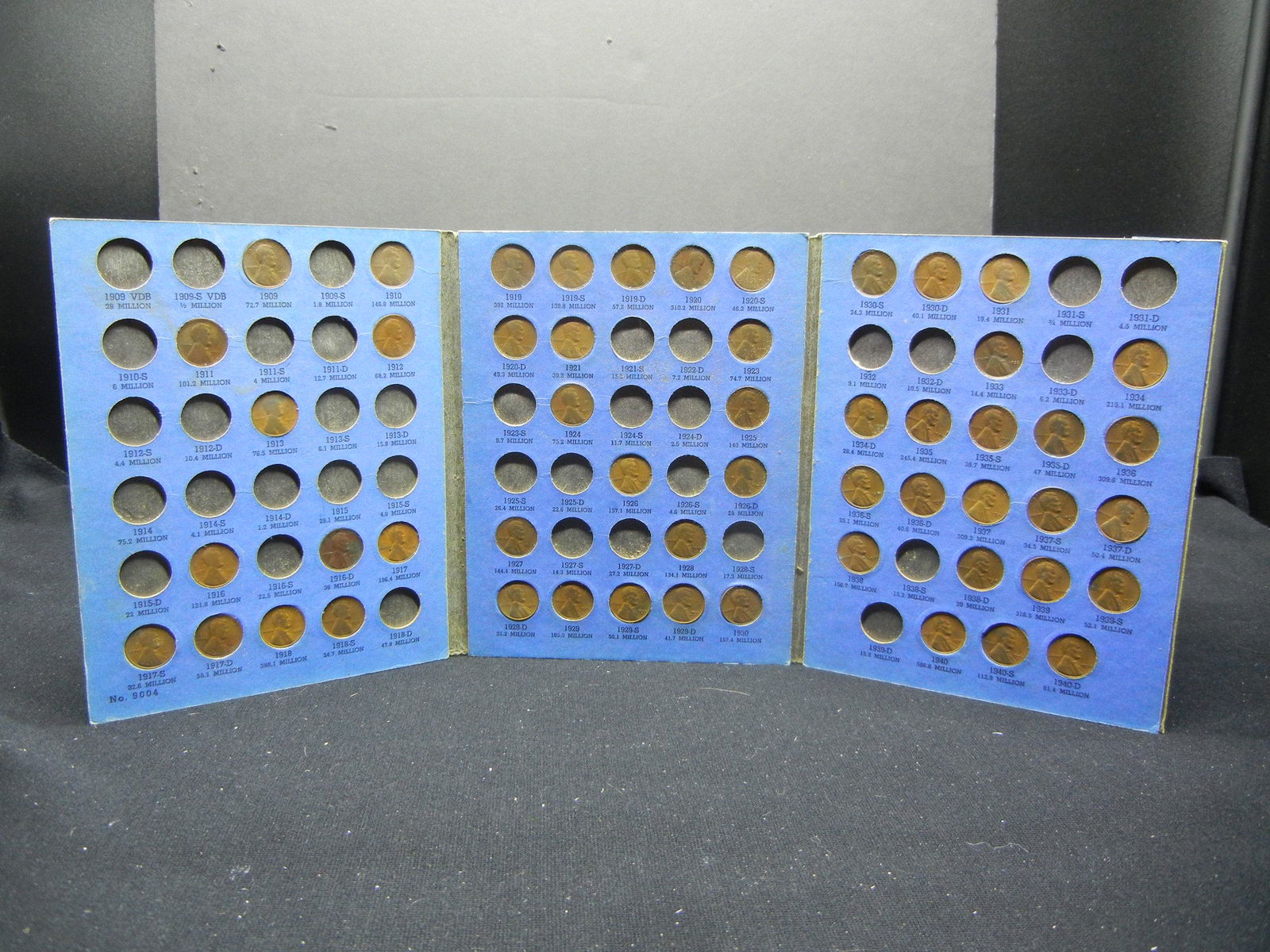 1909-1940 Wheat cent collection. With 13, 27, 26-D! (1 of 7)