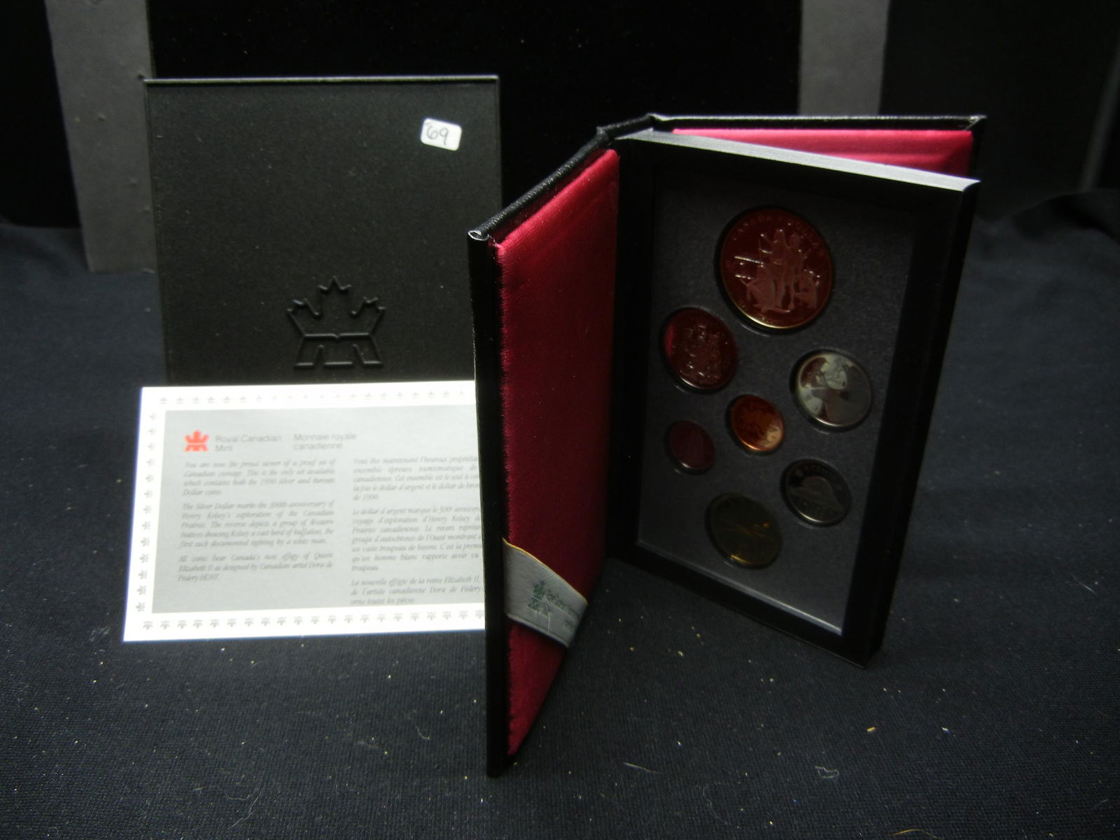 1990 Canada Silver Double Dollar Cameo set. Govt box. (1 of 4)