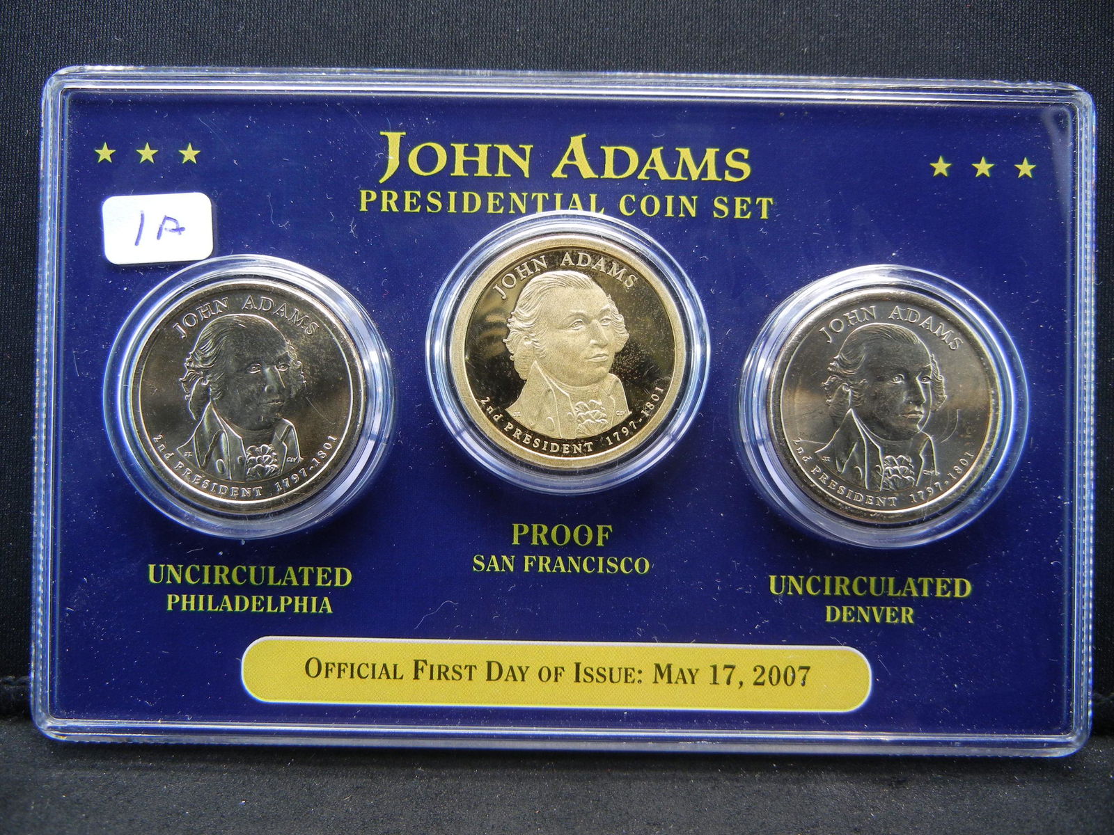 (3) Piece Adams Golden Dollar Set:  07-S GEM Proof, 07 (1 of 2)