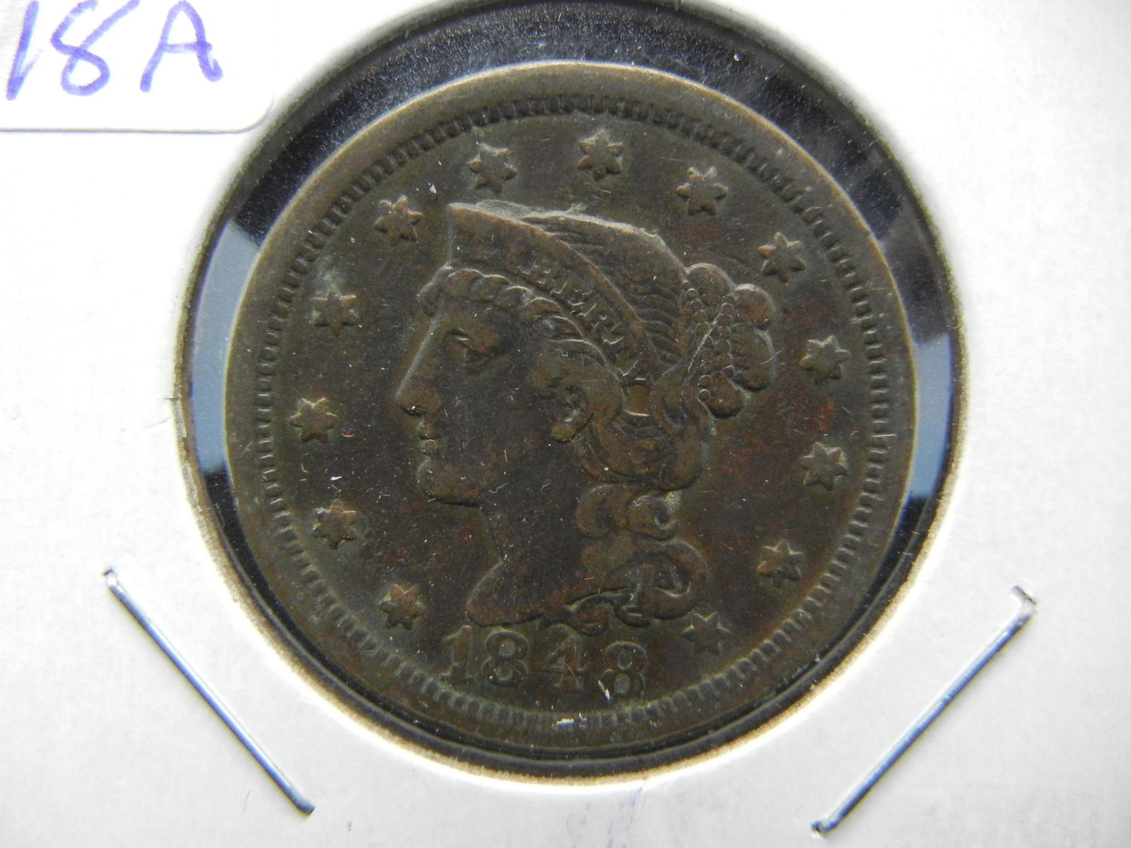 1848 Large Cent.  Nice Very Fine. (1 of 3)