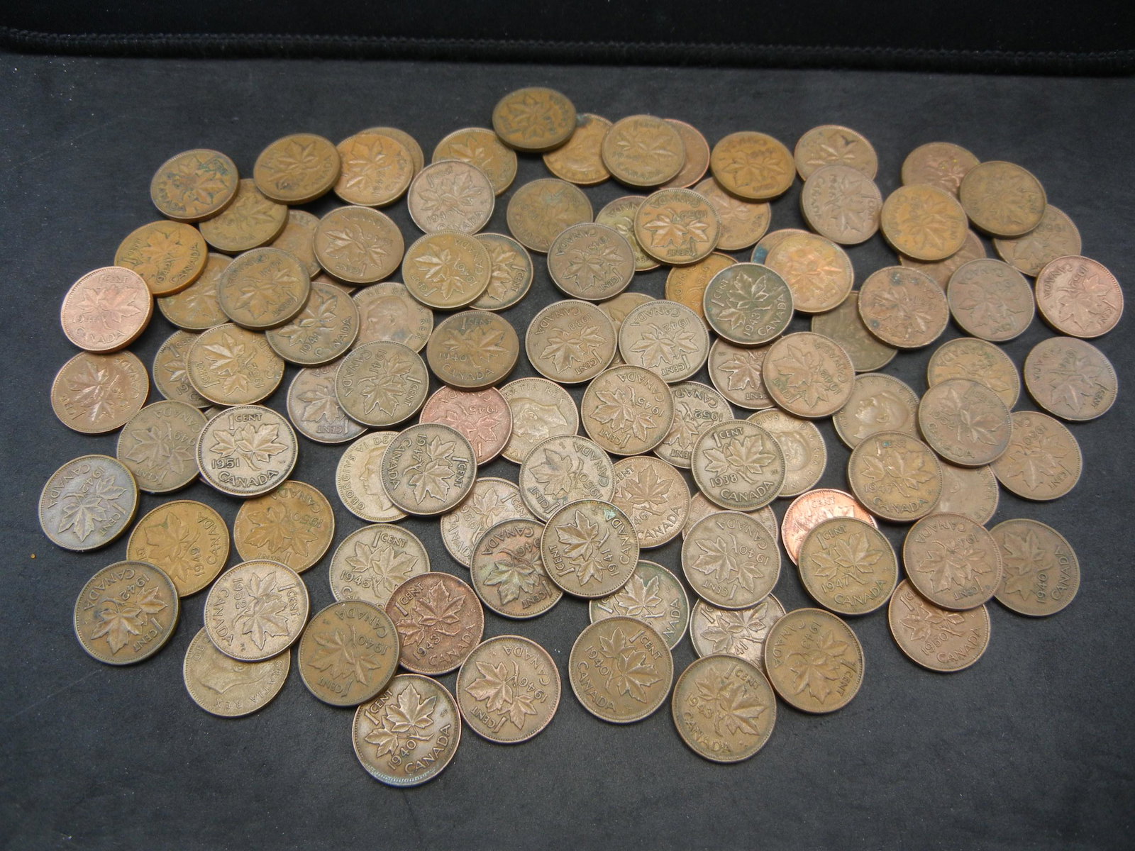 100 George VI Canadian Cent Dated 1937-1952.: 100 George VI Canadian Cent Dated 1937-1952.
