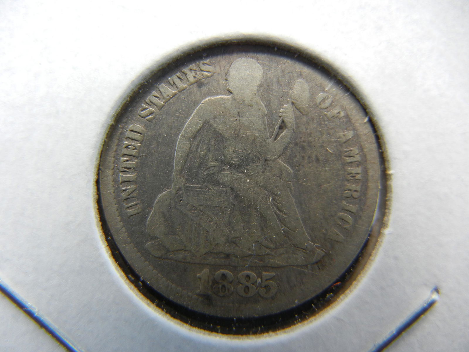 1885 Seated Dime.  Fine. (1 of 3)