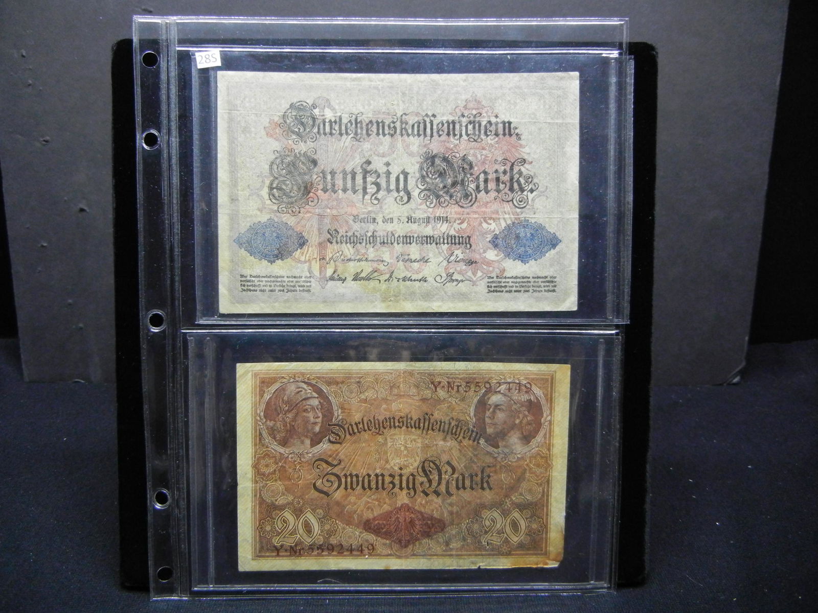 (2) 1914 German Bank Notes (1 of 5)