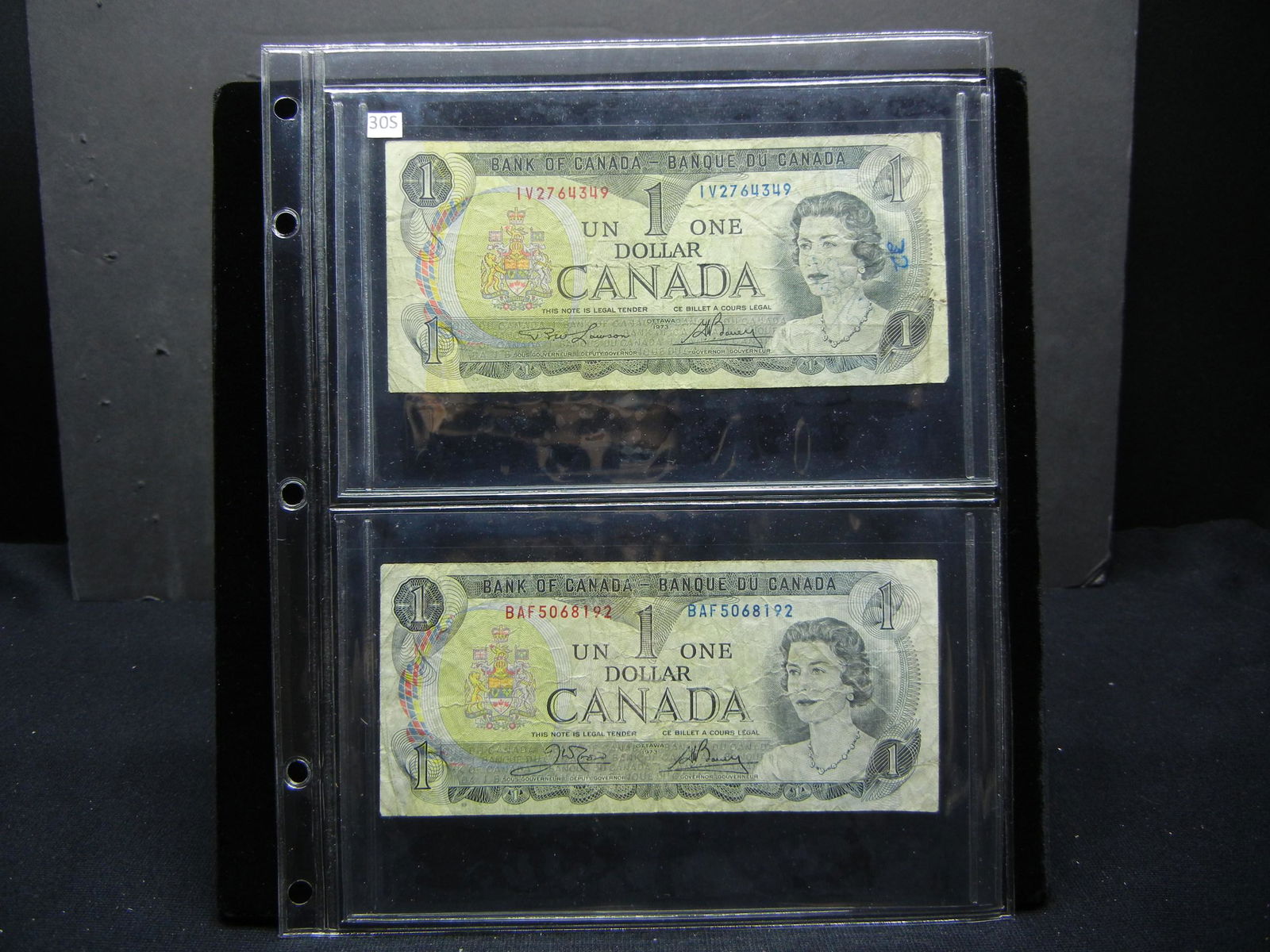 (2) 1973 Canada $1 Bank Notes (1 of 5)