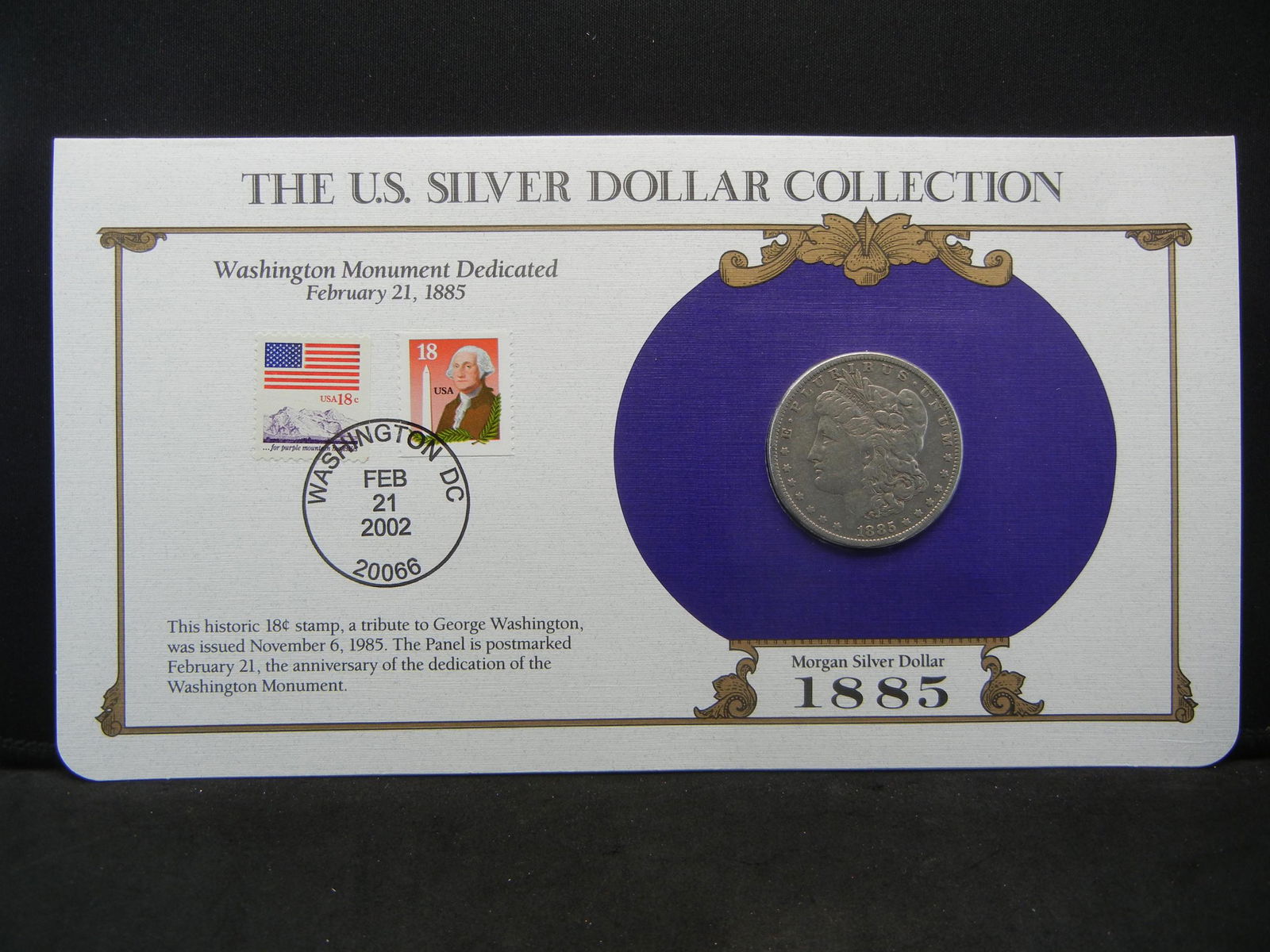 1885-O Morgan Dollar in Postal Commemorative Society (1 of 5)