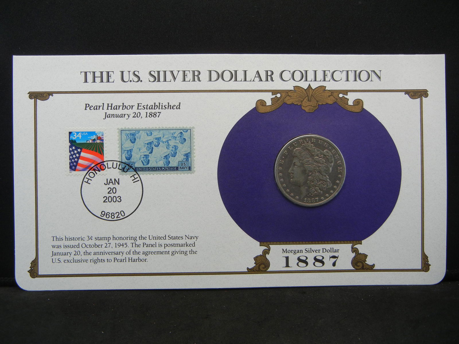 1887-O Morgan Dollar in Postal Commemorative Society (1 of 5)