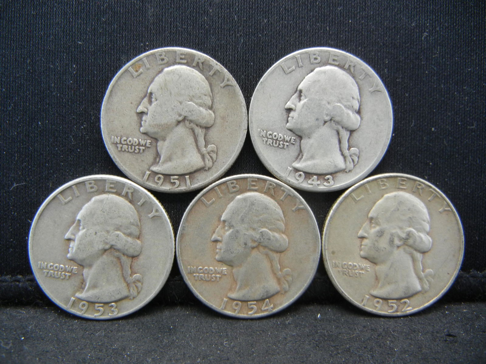 (5) 90% Silver Washington Quarters (1 of 10)