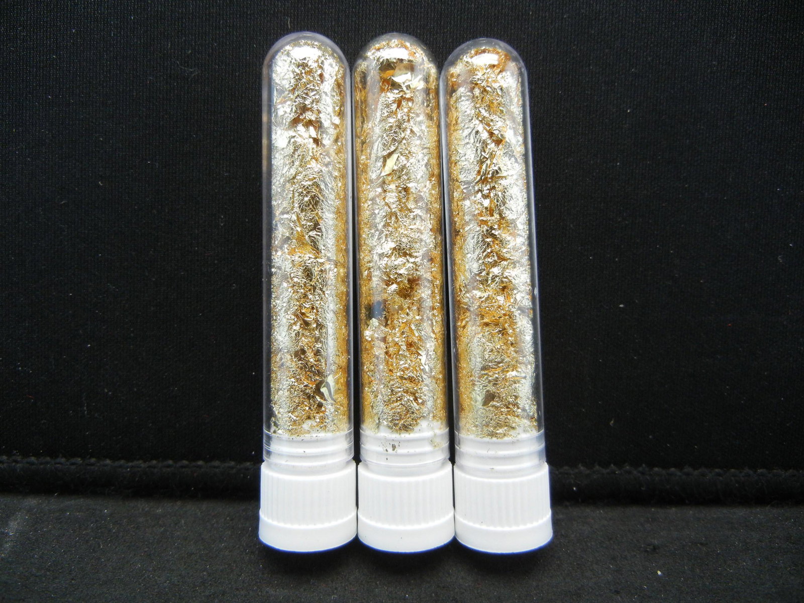 (3) Viles of 22k Gold Leaf Flakes: (3) Viles of 22k Gold Leaf Flakes