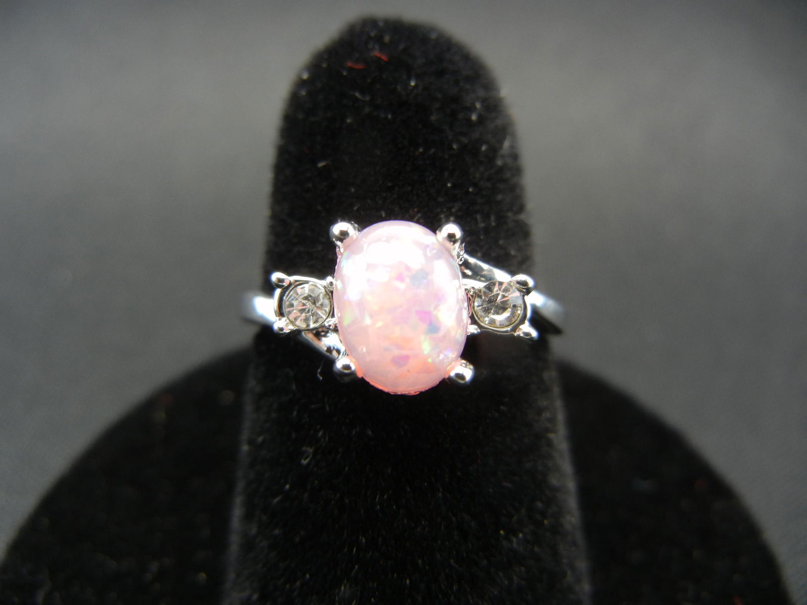 Synthetic WOMAN'S PINK FIRE OPAL RING (SIZE 6), FASHION (1 of 4)