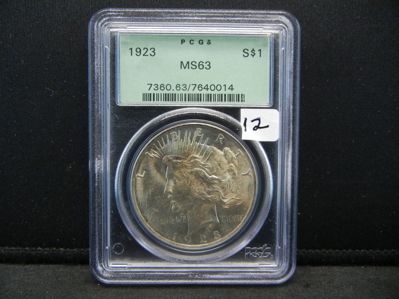 1923 Peace Dollar PCGS MS63 Frosty OGH (1 of 4)