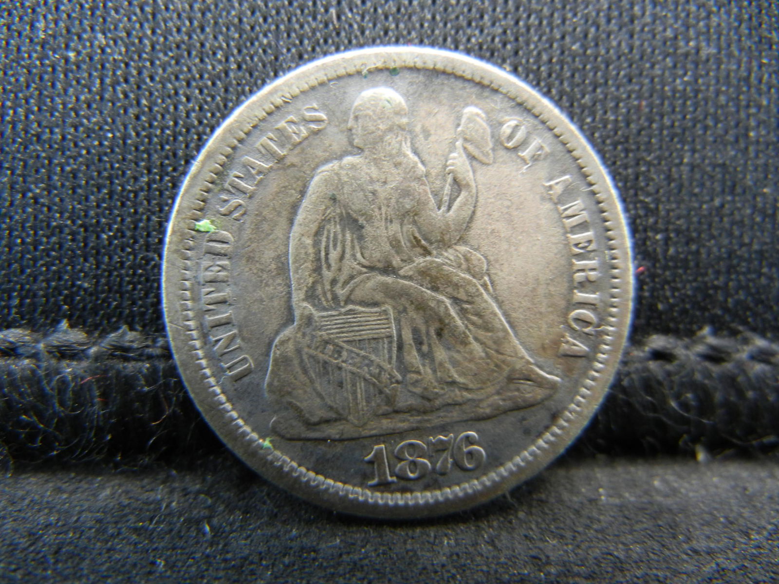 1876 CC Seated Dime XF Semi Key Date (1 of 2)
