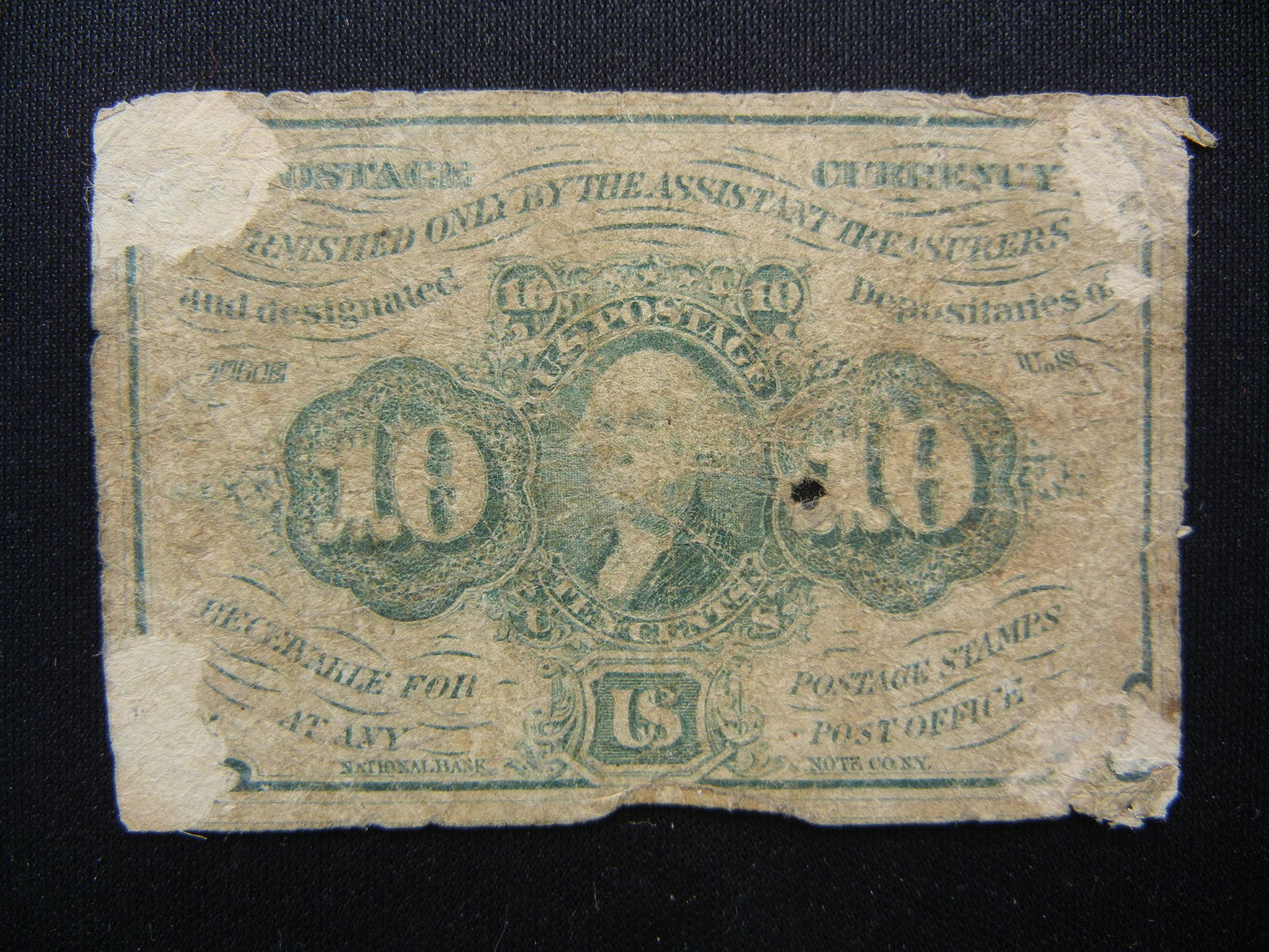 1862-63 Fractional Currency .10 cent lower grade (1 of 2)