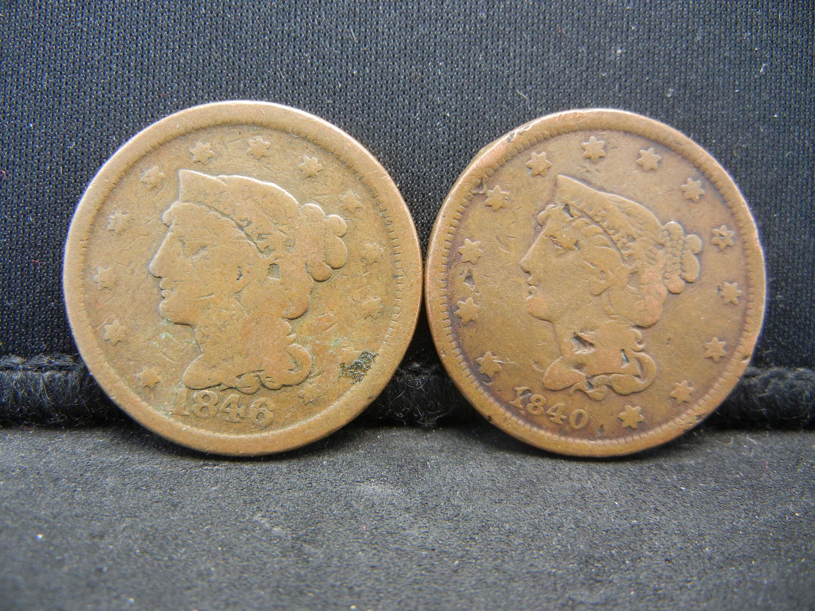 1840 and 1846 Large Cents Lower grade (1 of 2)