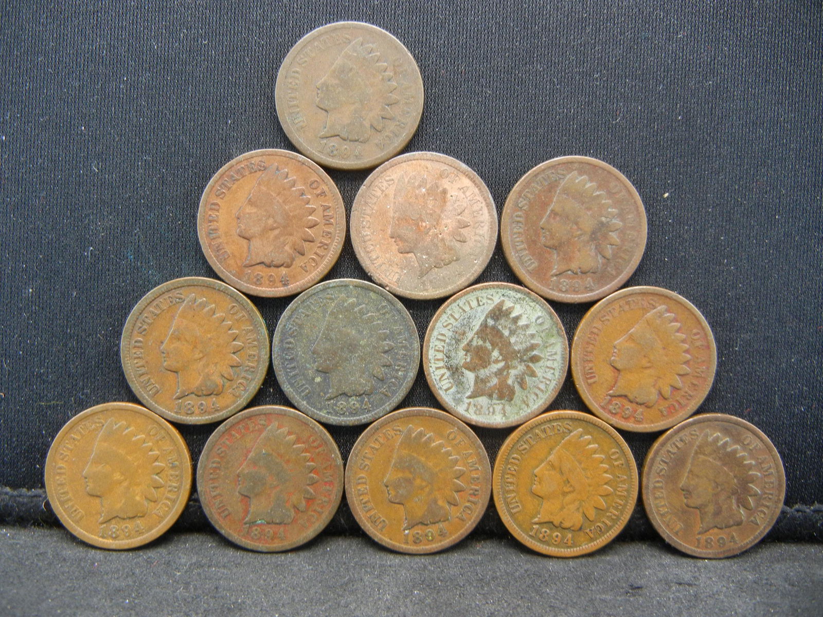 (13) 1894 Indian Cents Better Date (1 of 3)