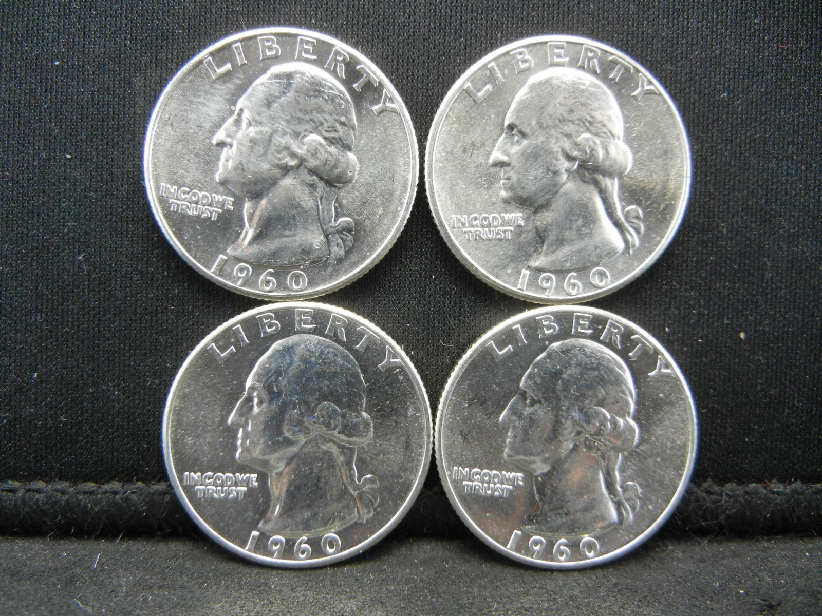(4) Gem BU 1960 Silver Washington Quarters (1 of 2)