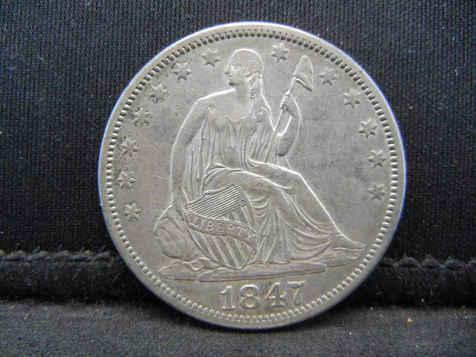 1847 O Seated Half Dollar AU Key Date Few Marks (1 of 2)