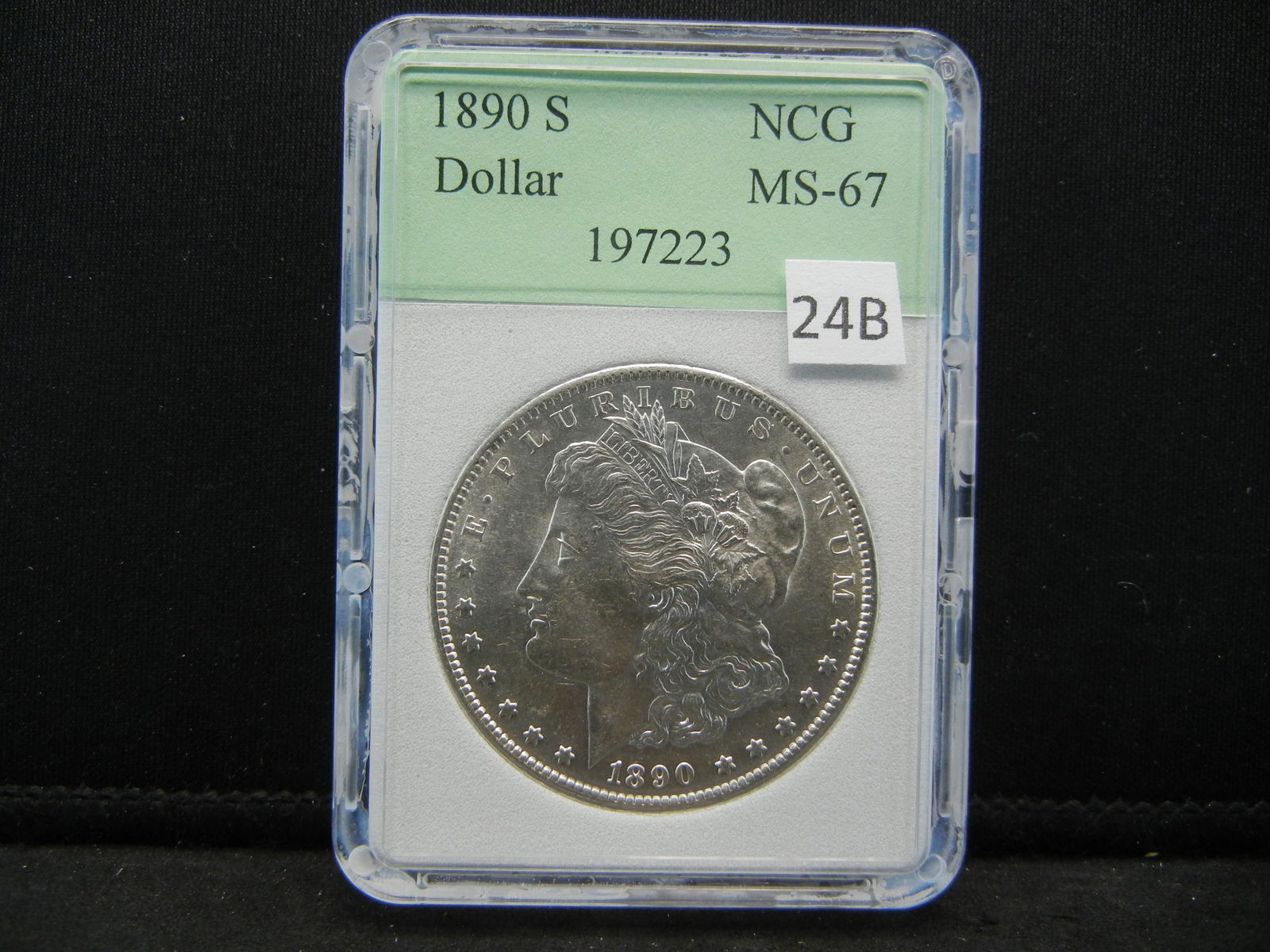 1890-S Morgan Silver Dollar NCG MS67 Not NGC (1 of 4)